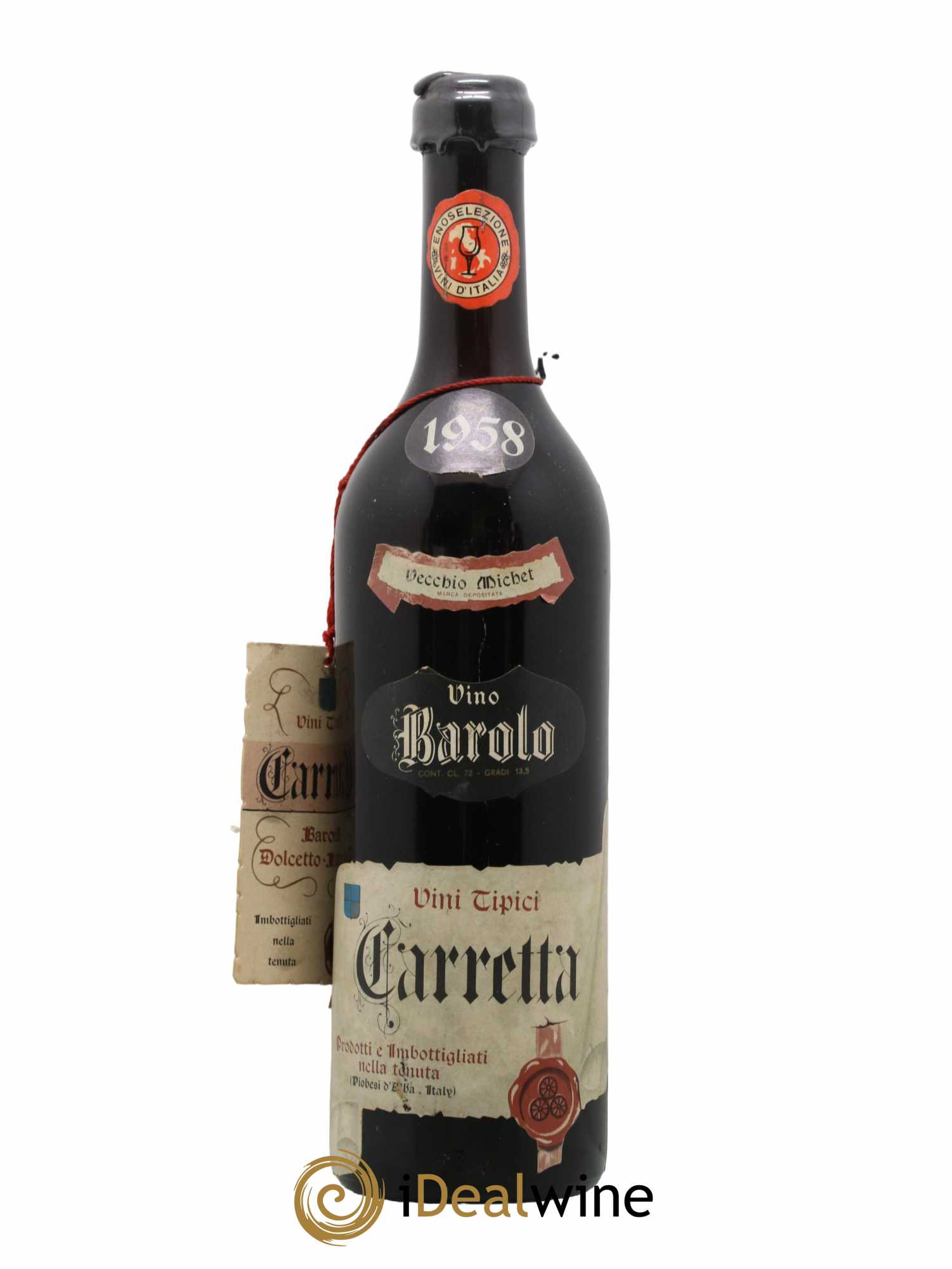 Barolo Riserva Cannubi Vecchio Michet Tenuta Carretta 1958 - Lot de 1 bouteille - 0