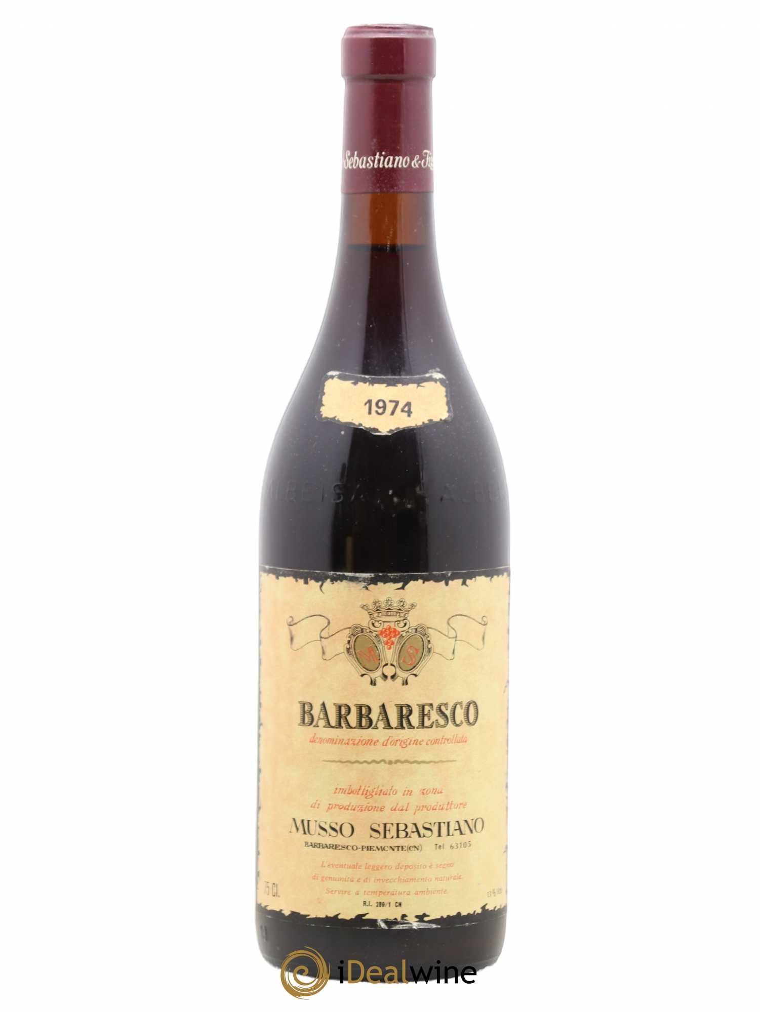 Barbaresco DOCG Musso Sebastiano 1974 - Lot de 1 bouteille - 0