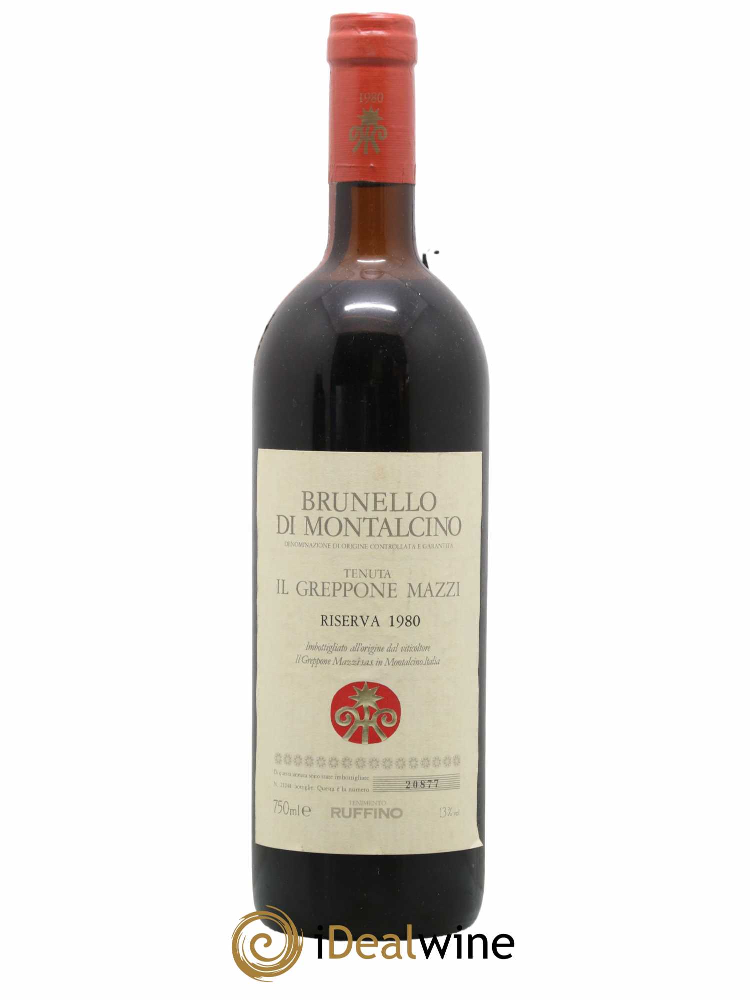 Brunello di Montalcino Riserva Greppone Mazzi Ruffino 1980 - Lot de 1 bouteille - 0