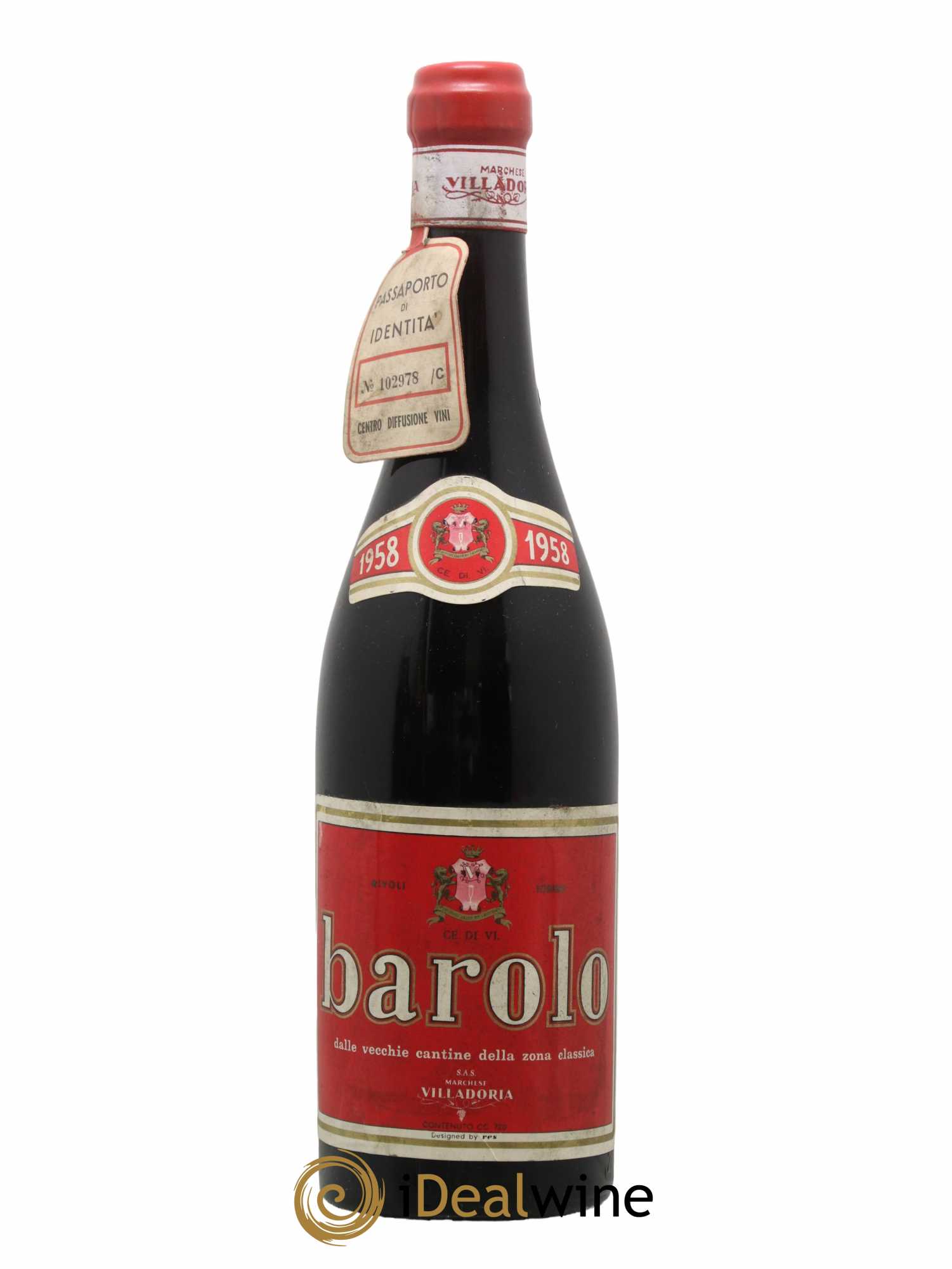 Barolo Villadoria 1958 - Lot de 1 bouteille - 0