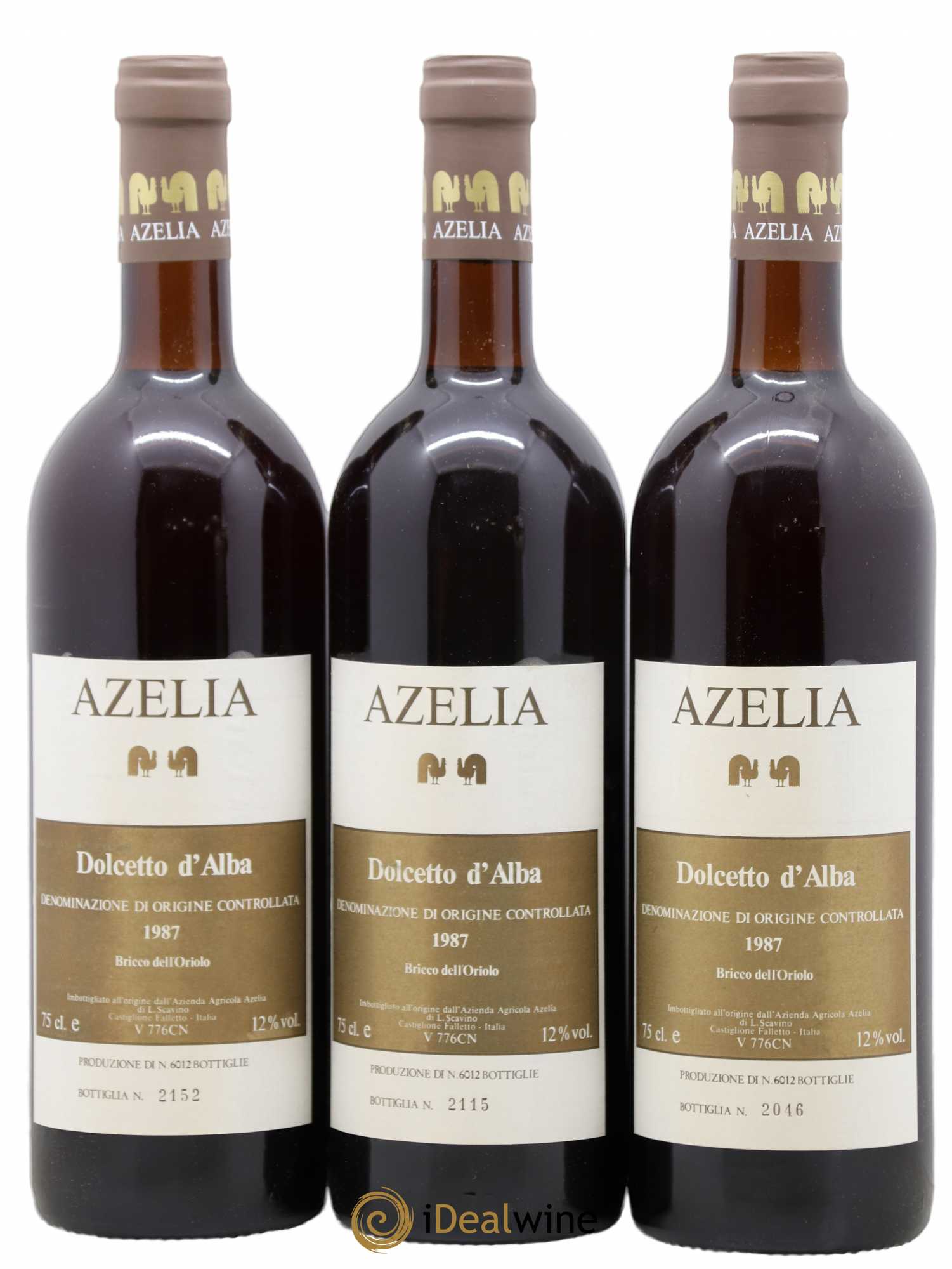 Dolcetto d'Alba DOC Bricco dell'Oriolo Azelia 1987 - Posten von 3 Flaschen - 0