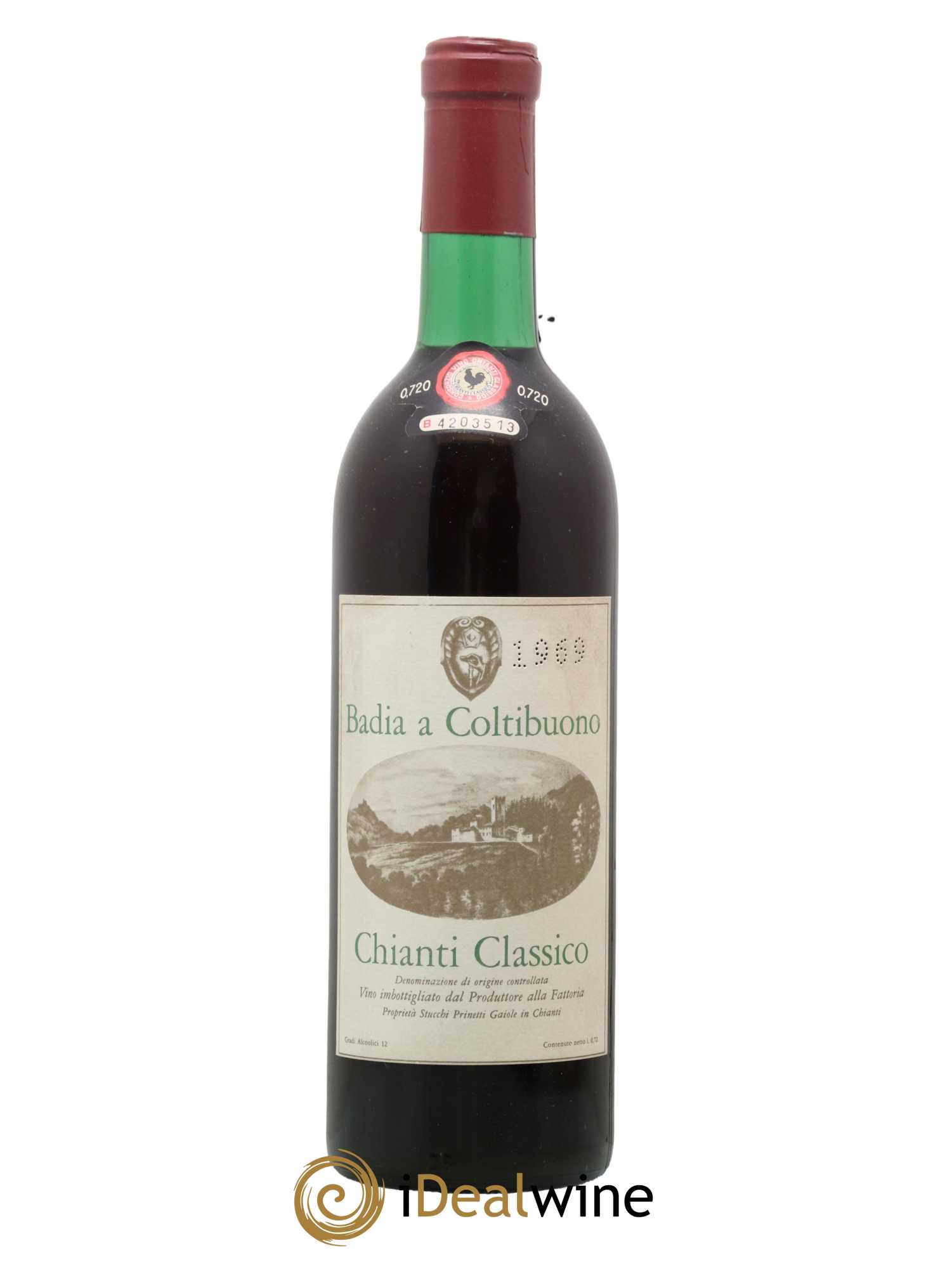 Chianti Classico DOCG Badia A Coltibuono 1969 - Lot de 1 bouteille - 0