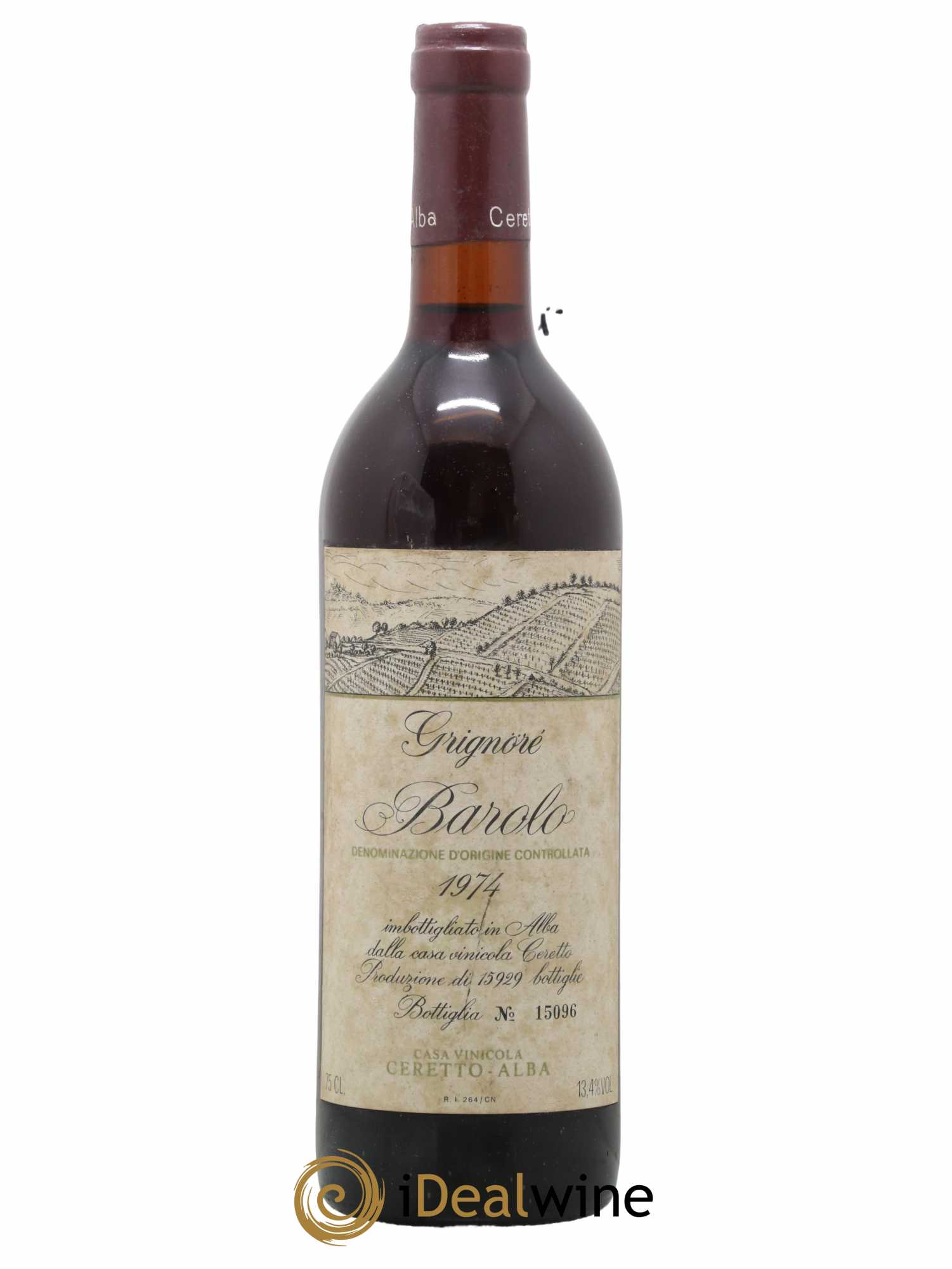 Barolo Grignoré Ceretto 1974 - Lot de 1 bouteille - 0