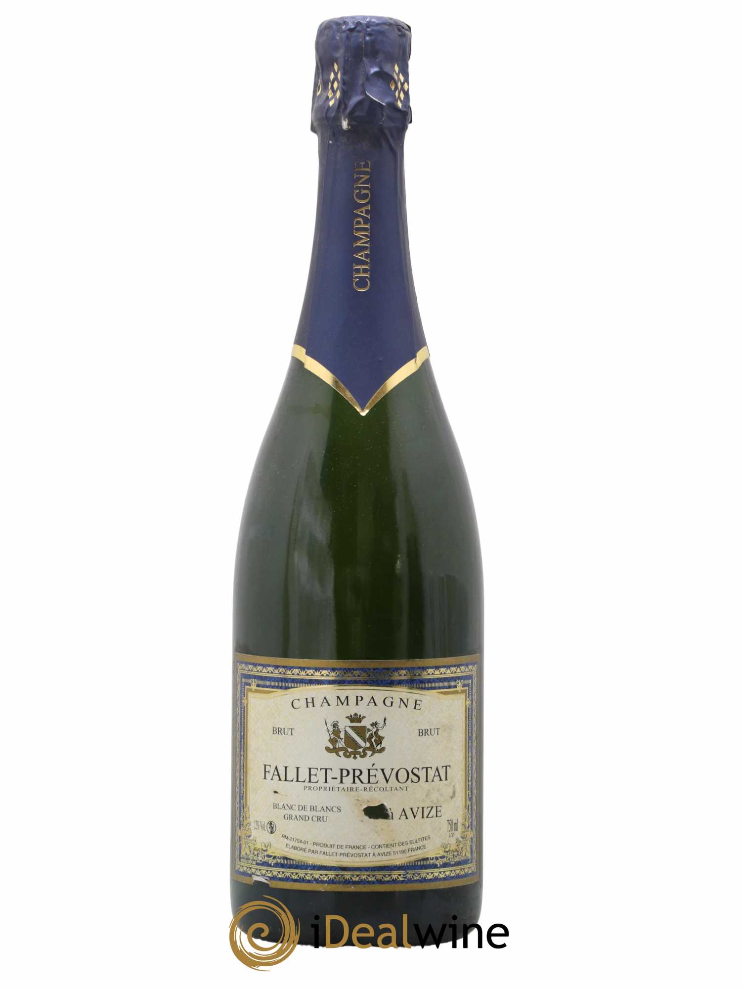 Champagne Grand Cru Blanc de Blancs Brut Fallet-Prévostat - Lot de 1 bouteille - 0