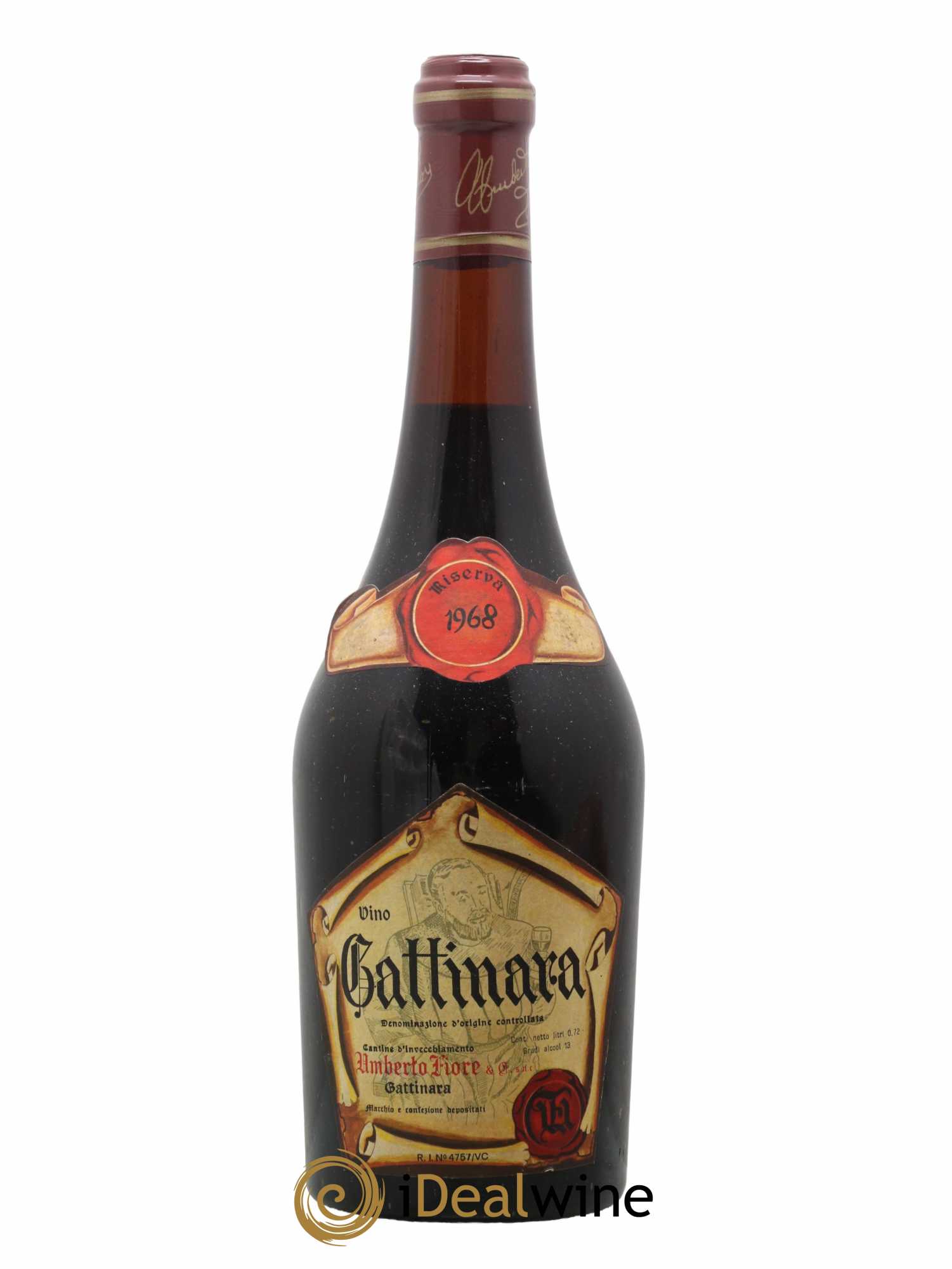 Gattinara DOCG Riserva Fiore Umberto 1968 - Lot de 1 bouteille - 0