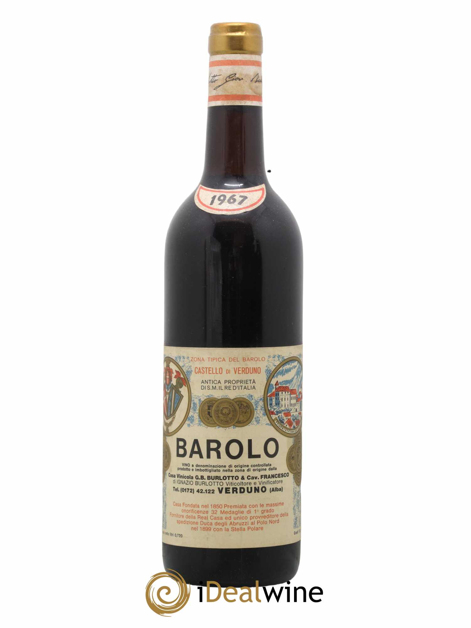 Barolo DOCG Comm. Giovan Battista Burlotto Castello Di Verduro 1967 - Lot de 1 bouteille - 0