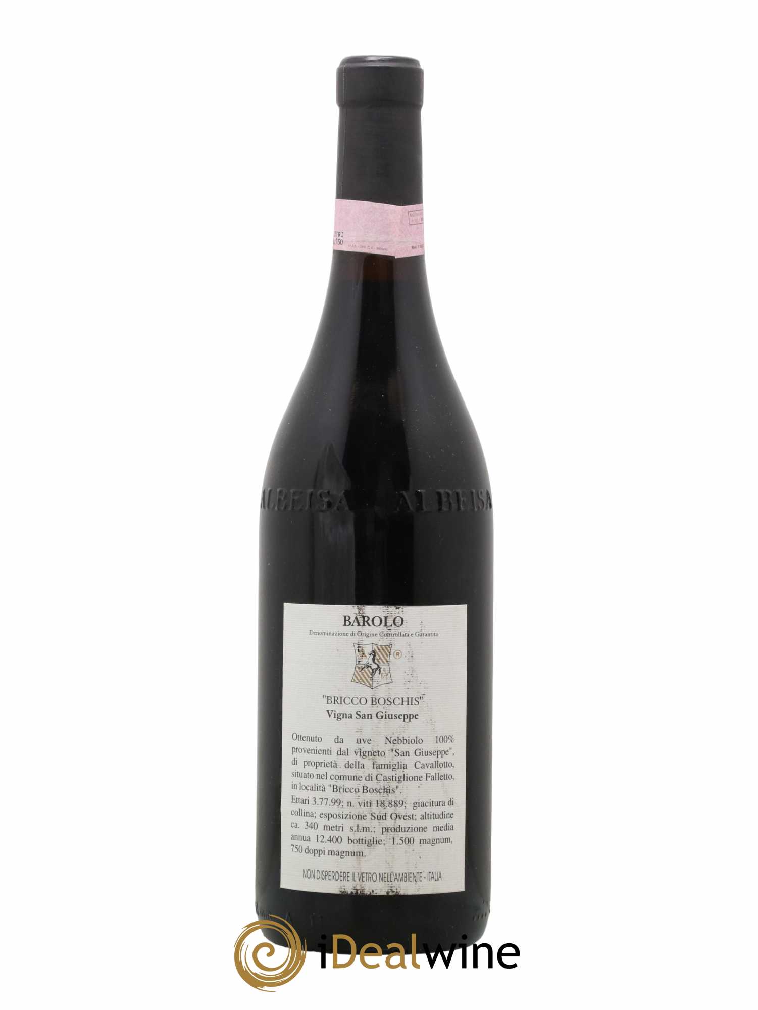 Barolo Riserva Speciale Bricco Boschis Vigna San Giuseppe Cavallotto 1977 - Lot de 1 bouteille - 1