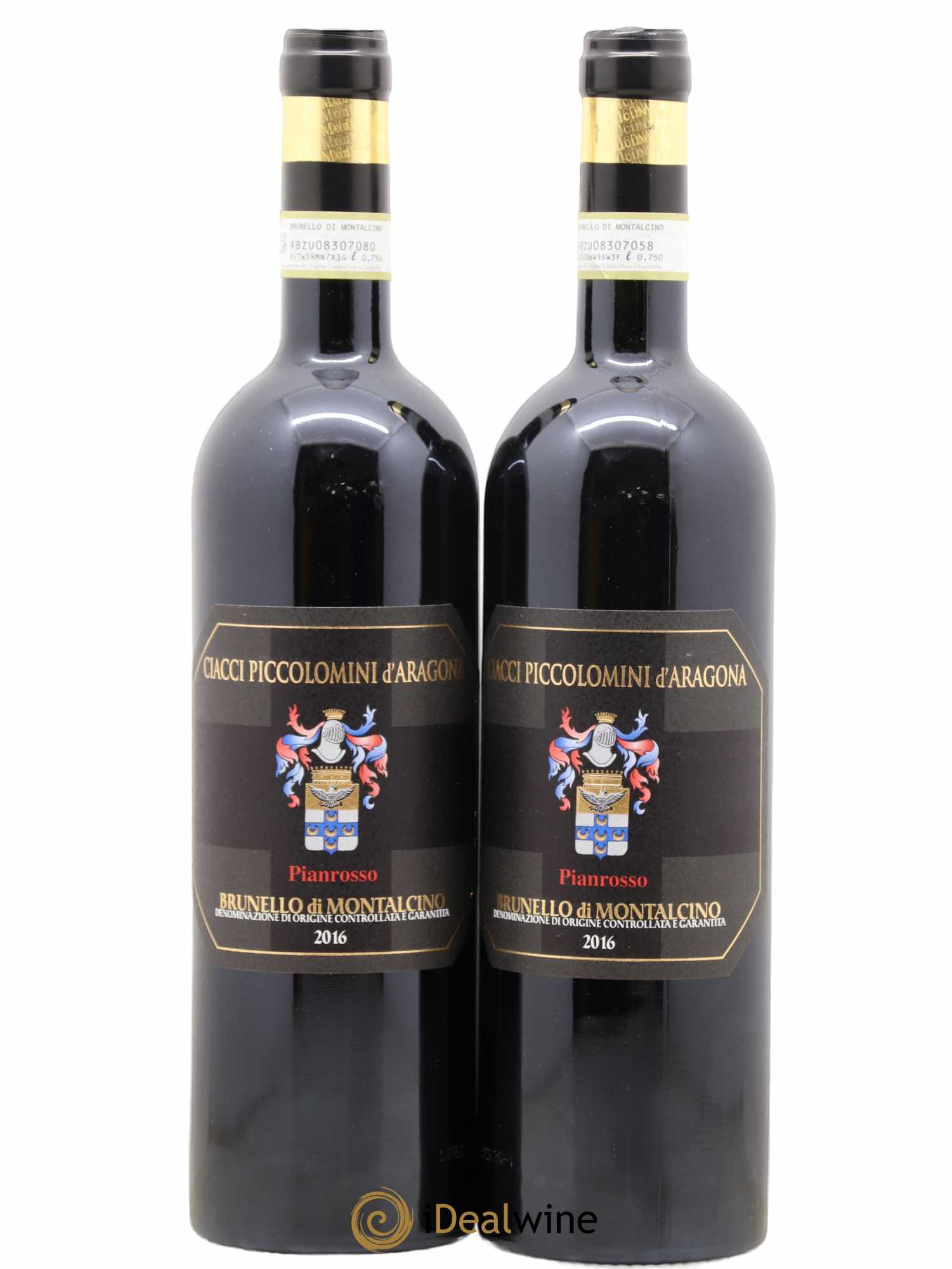 Brunello di Montalcino Pianrosso ciacci Piccolomini 2016 - Lot de 2 bouteilles - 0