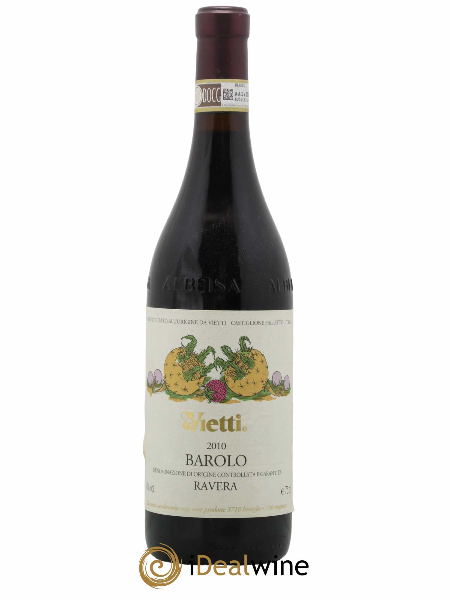 Barolo DOCG Ravera Vietti 2010 - Lot de 1 bouteille - 0
