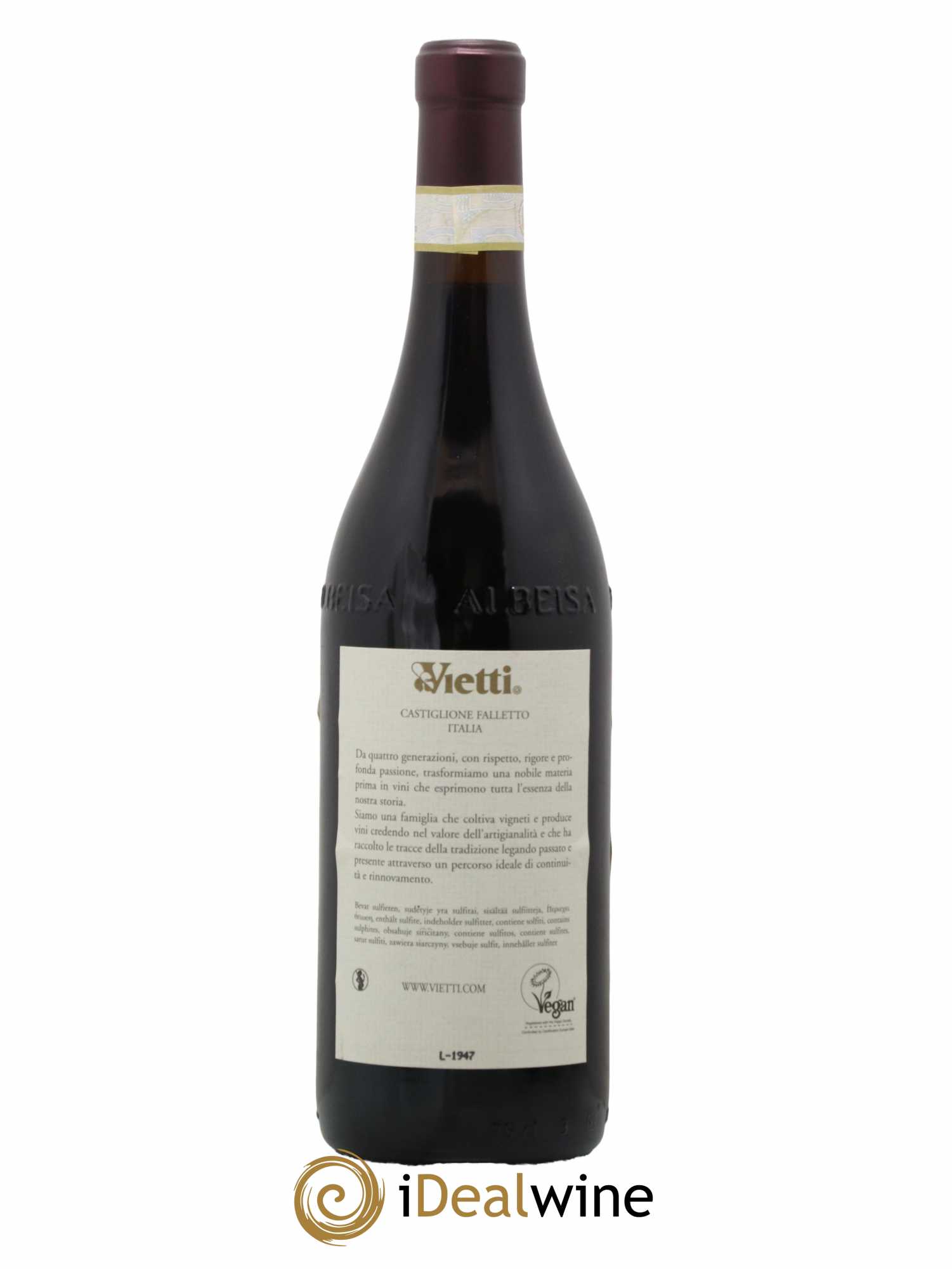 Barolo DOCG Lazzarito Vietti 2016 - Lot de 1 bouteille - 1