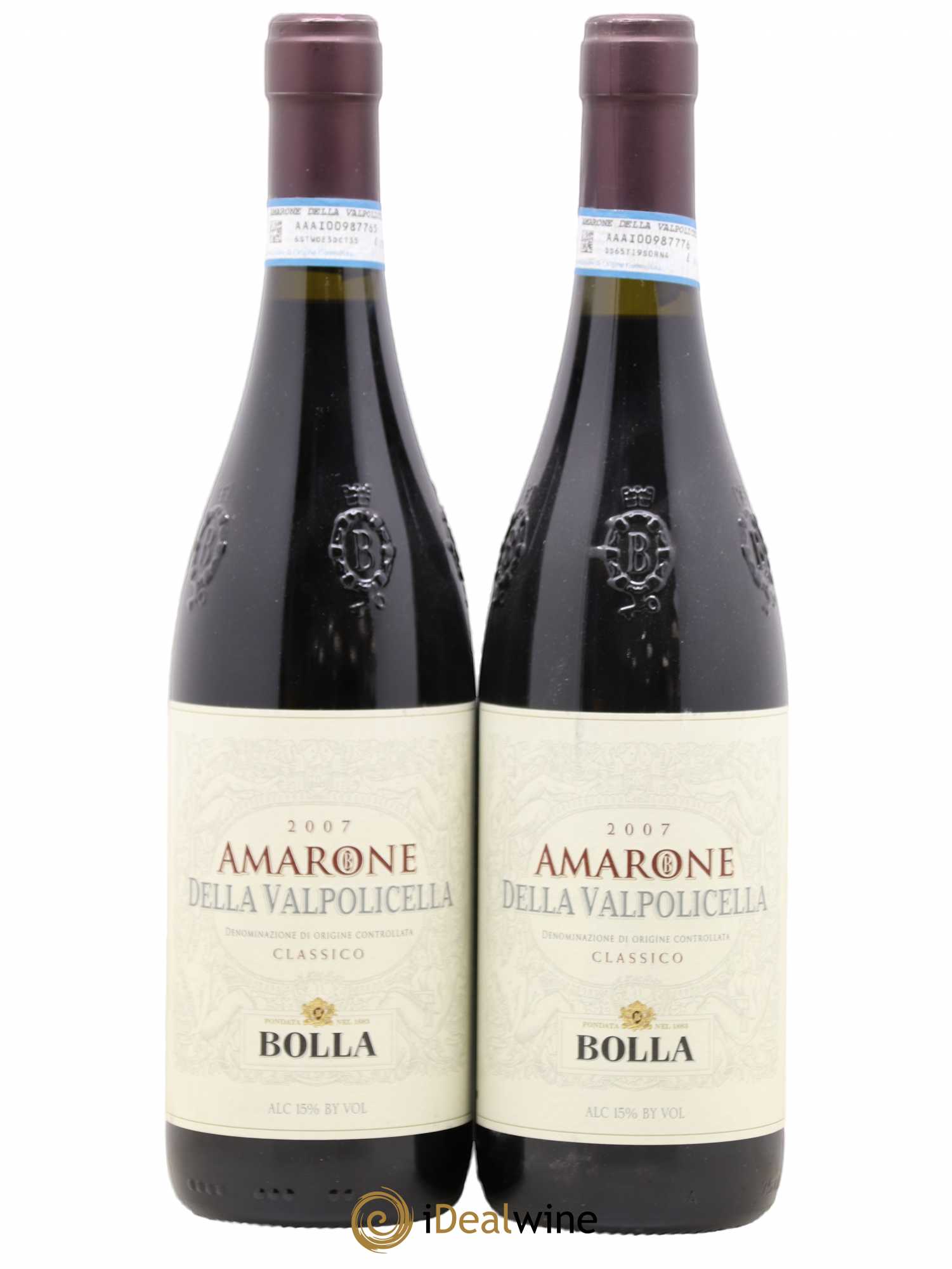 Amarone della Valpolicella DOC Bolla 2007 - Lot de 2 bouteilles - 0