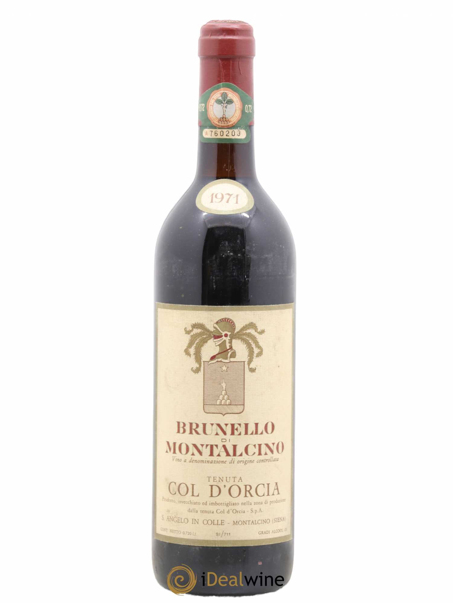 Brunello di Montalcino Col d'Orcia 1971 - Lot de 1 bouteille - 0