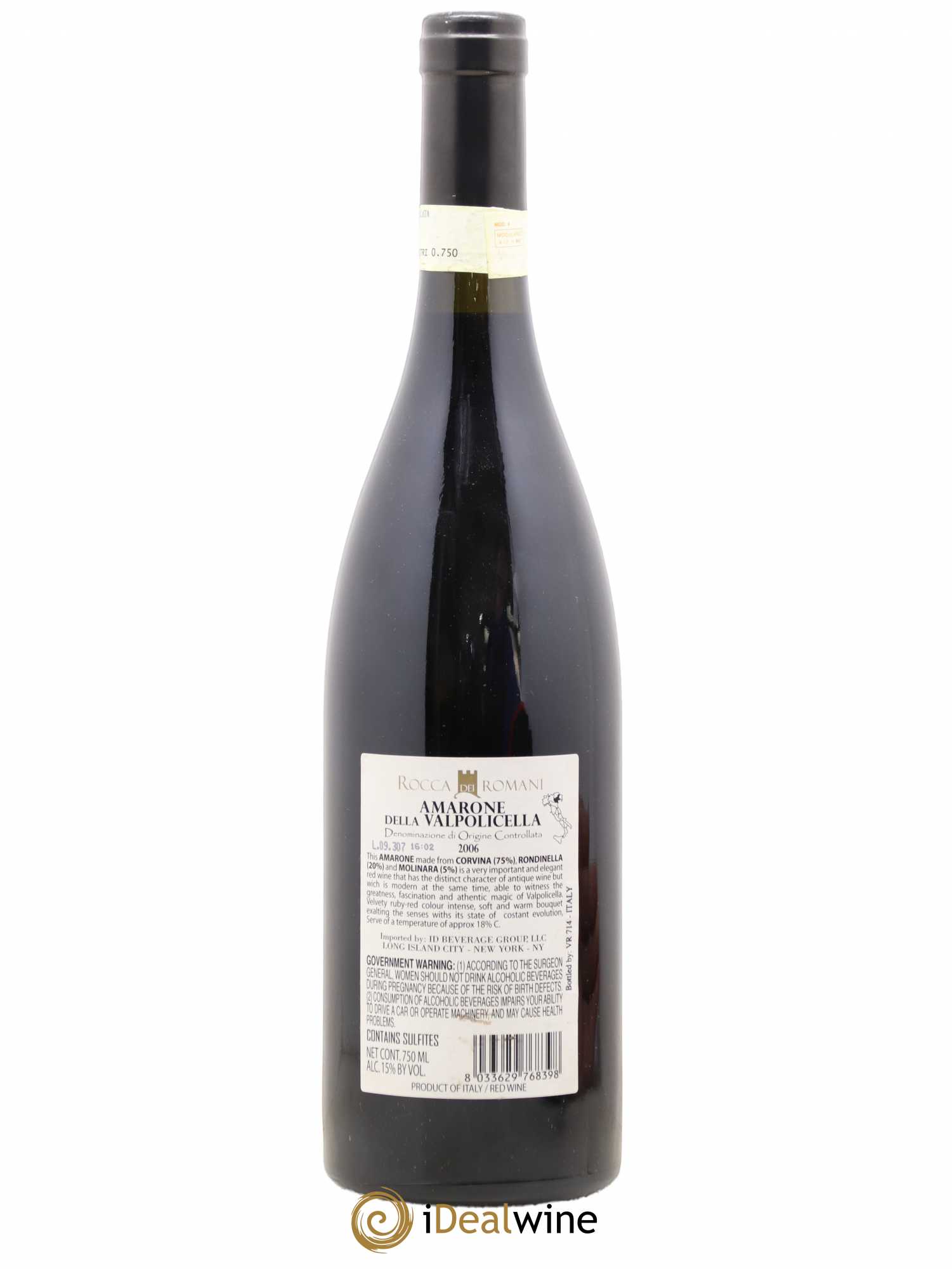 Amarone della Valpolicella DOC Il Ceppo Rocca dei Romani 2006 - Lot de 1 bouteille - 1