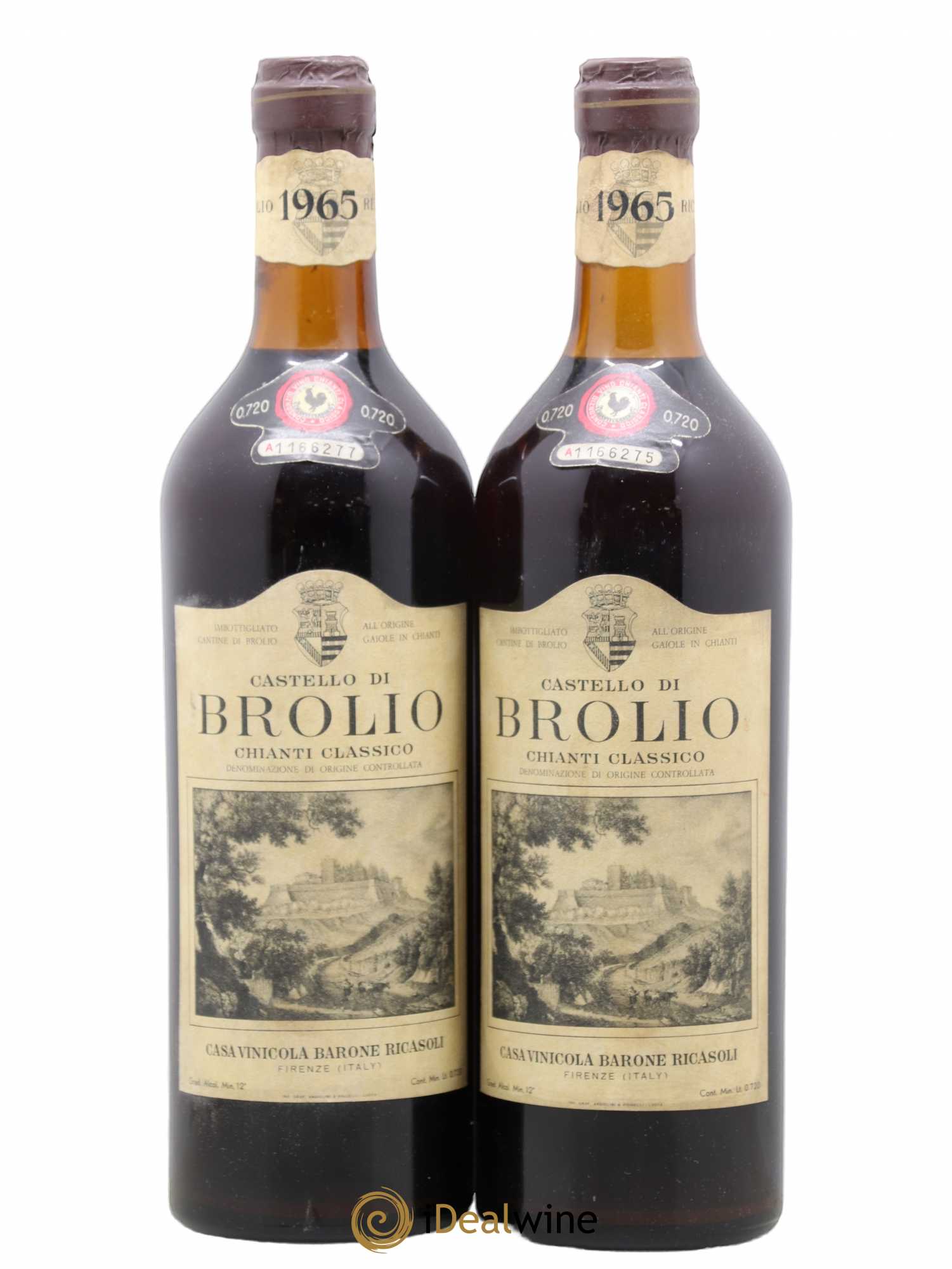 Chianti Classico DOCG Castello di Brolio Ricasoli 1965 - Posten von 2 Flaschen - 0
