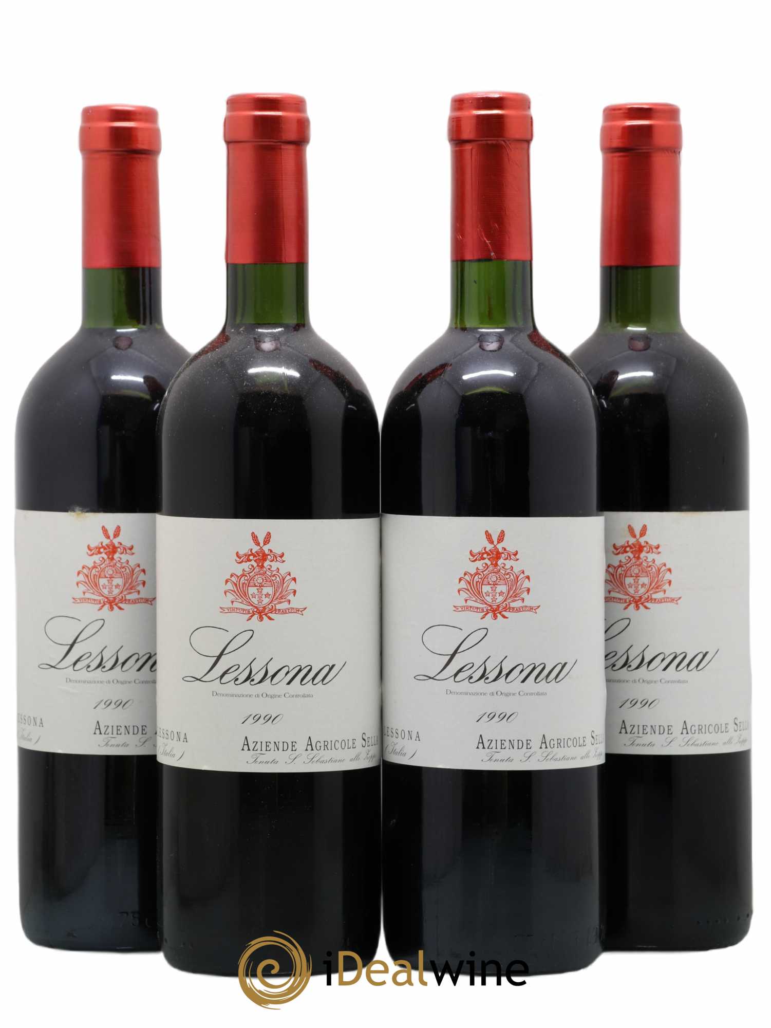 Piémont Lessona Sella 1990 - Lot de 4 bouteilles - 0