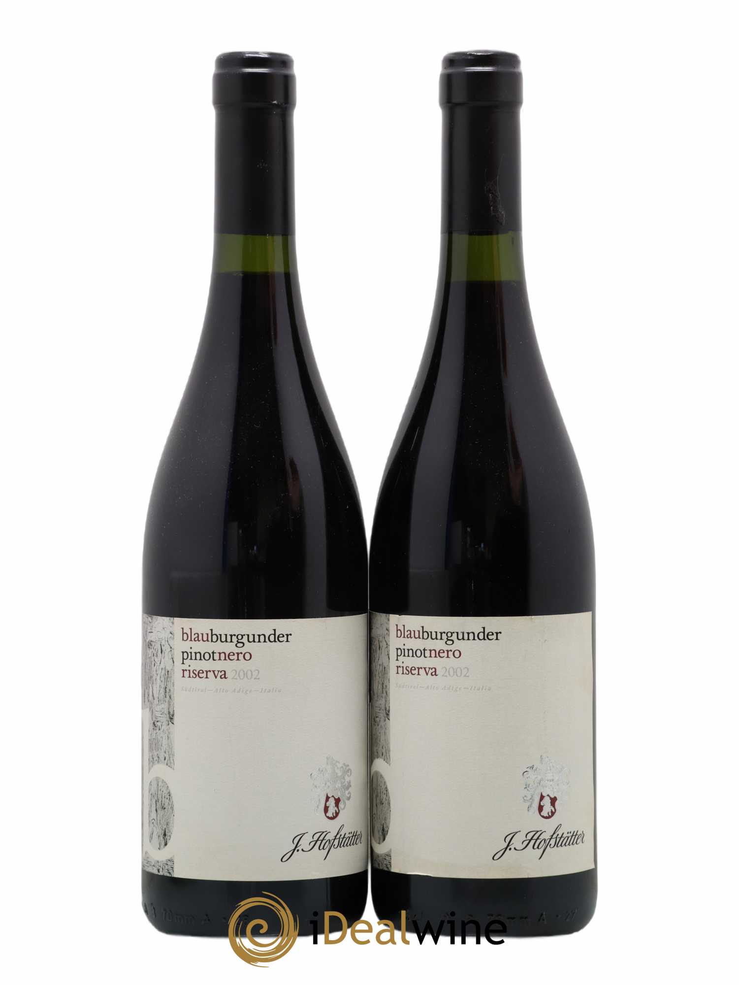 Trentin Haut Adige Pinot Nero Riserva Hofstatter 2002 - Lot de 2 bouteilles - 0