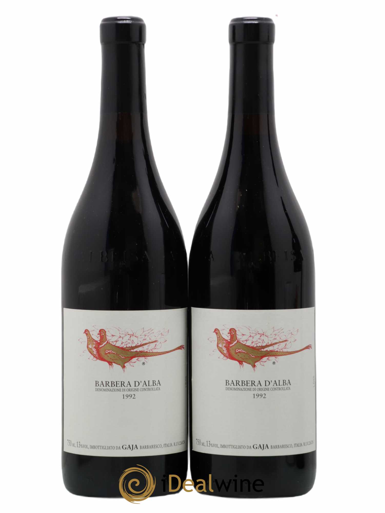 Barbera d'Alba DOC Gaja 1992 - Lot de 2 bouteilles - 0