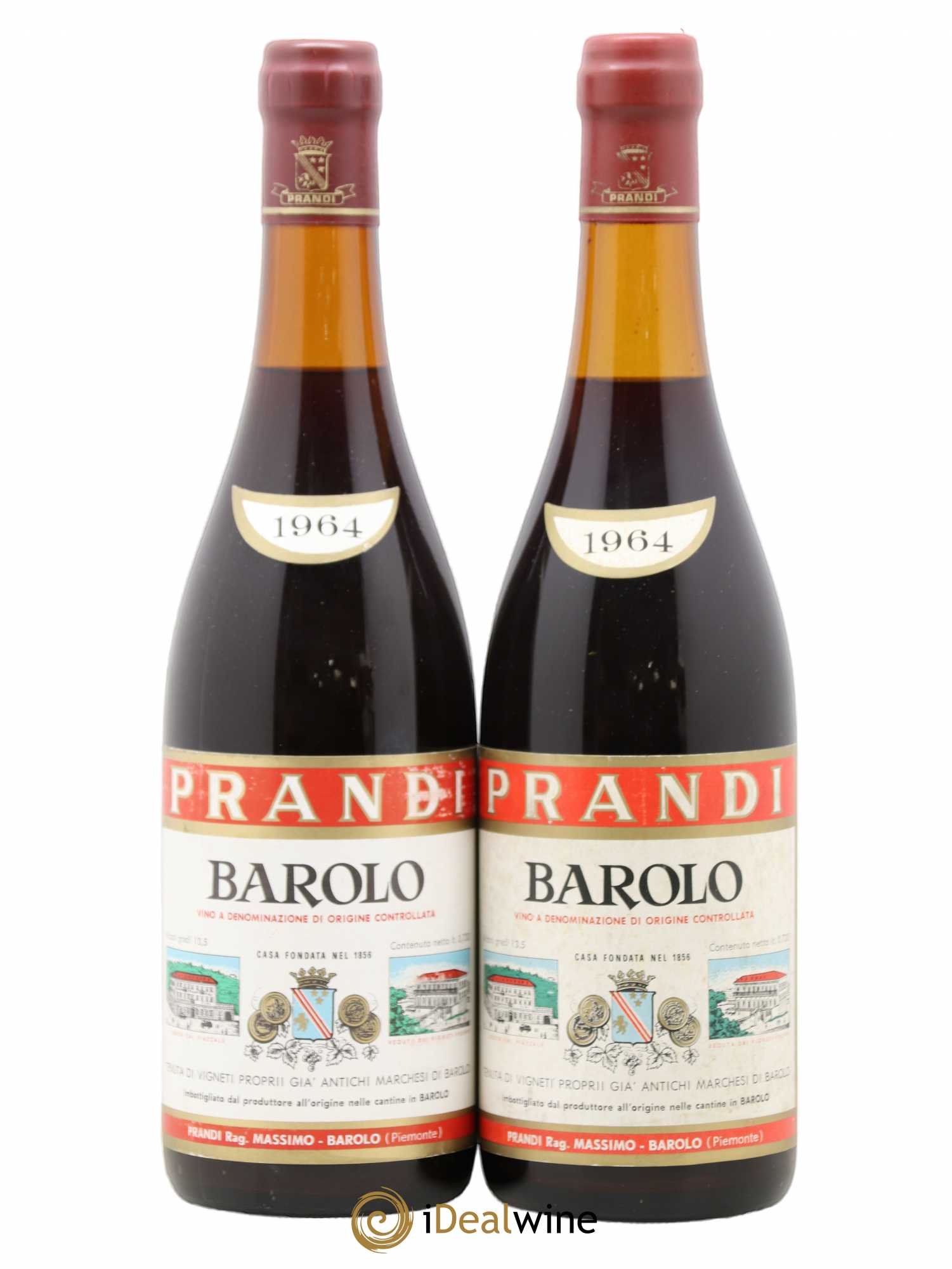 Barolo Prandi 1964 - Lot de 2 bouteilles - 0