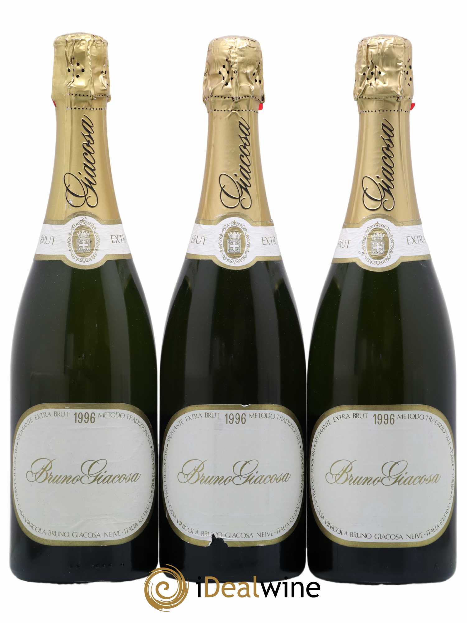 Italie Metodo Tradizionale Extra Brut Giacosa Bruno 1996 - Posten von 3 Flaschen - 0