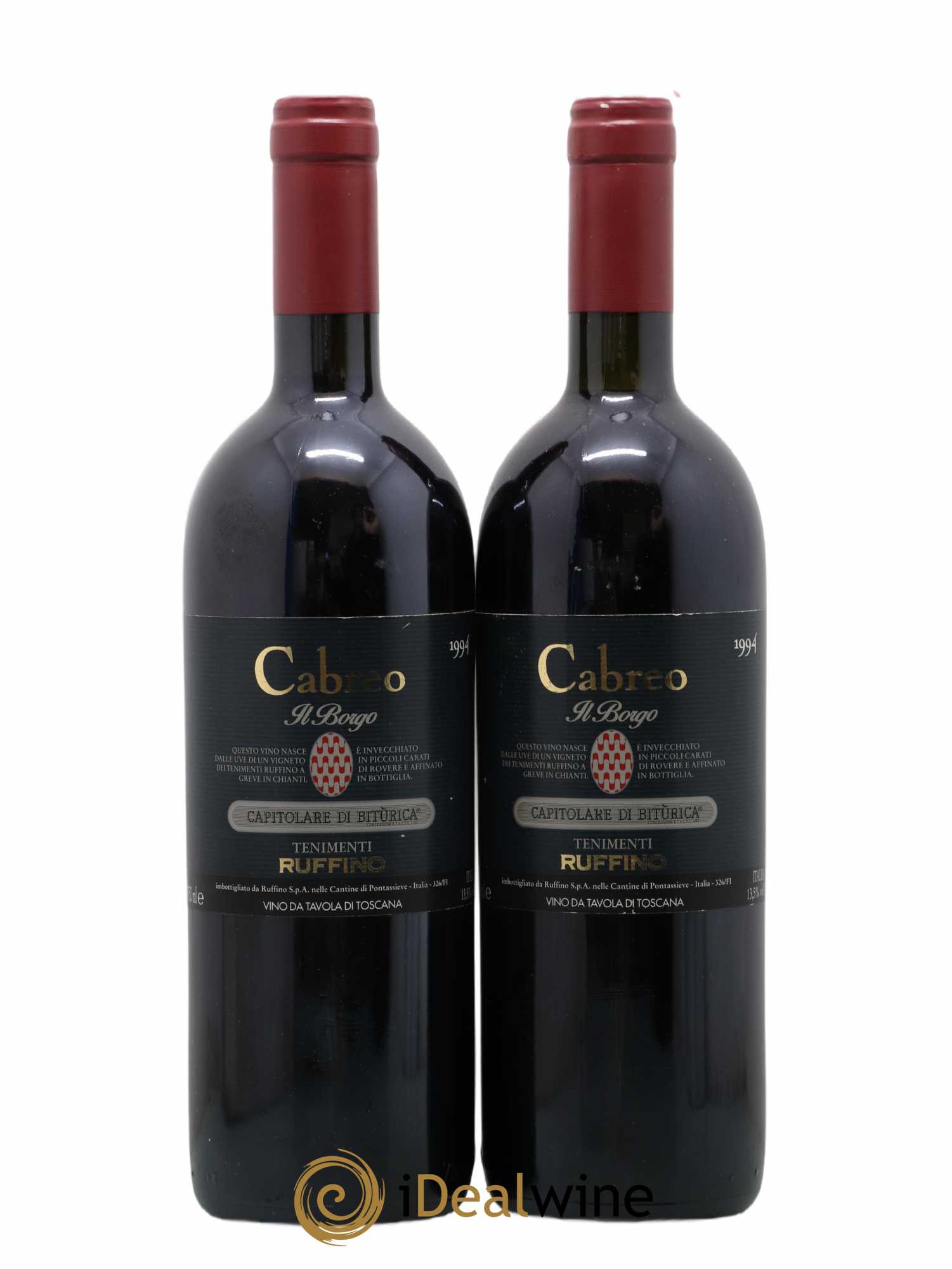 Toscana IGT Cabreo Il Borgo Ruffino 1994 - Lot de 2 bouteilles - 0