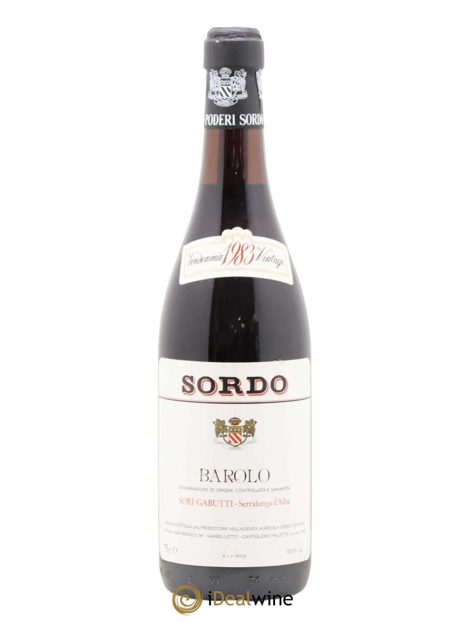 Barolo Sori Gabutti Sordo Giovanni 1983 - Posten von 1 Flasche - 0