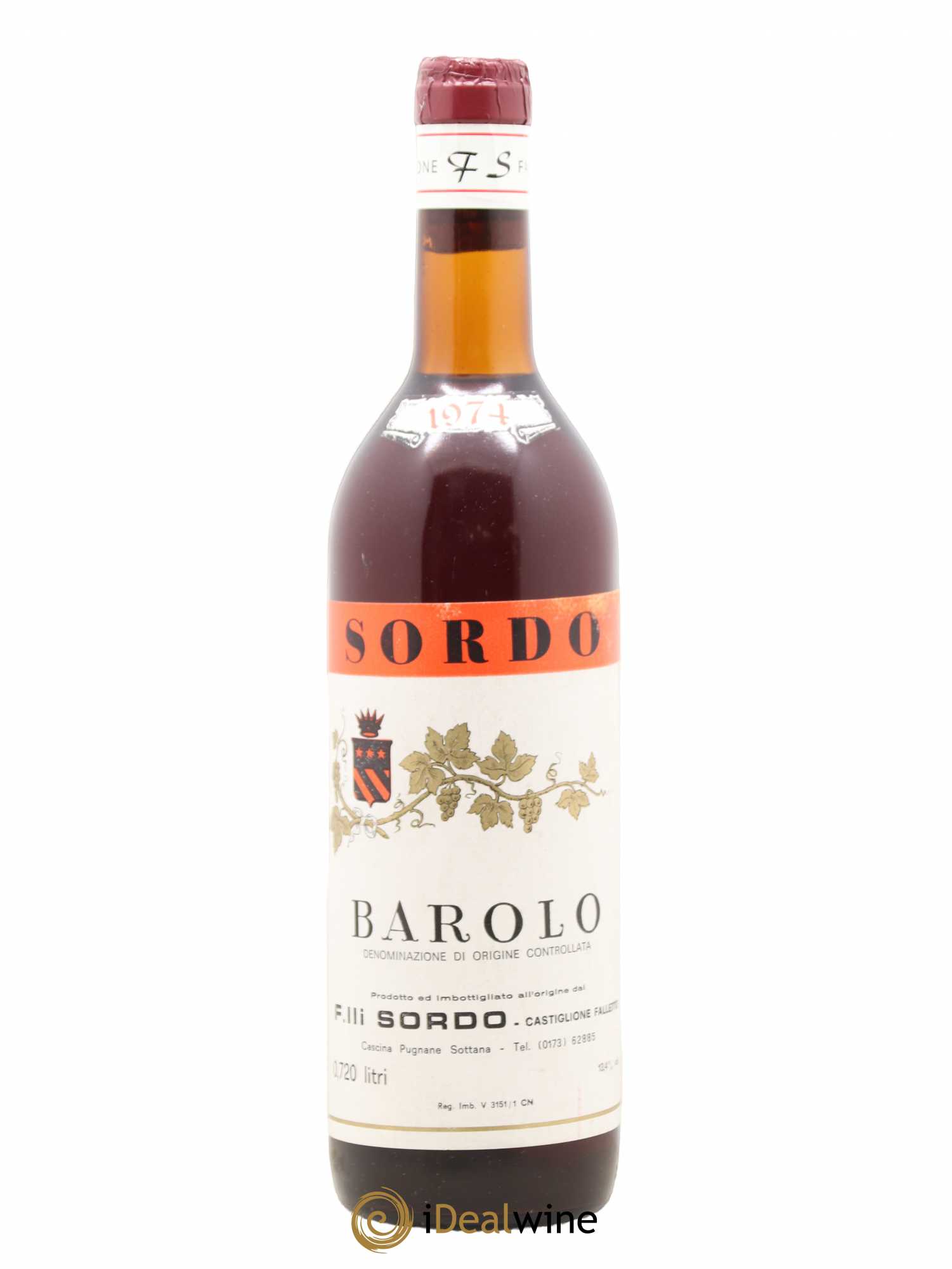 Barolo Sordo Fratelli 1974 - Posten von 1 Flasche - 0