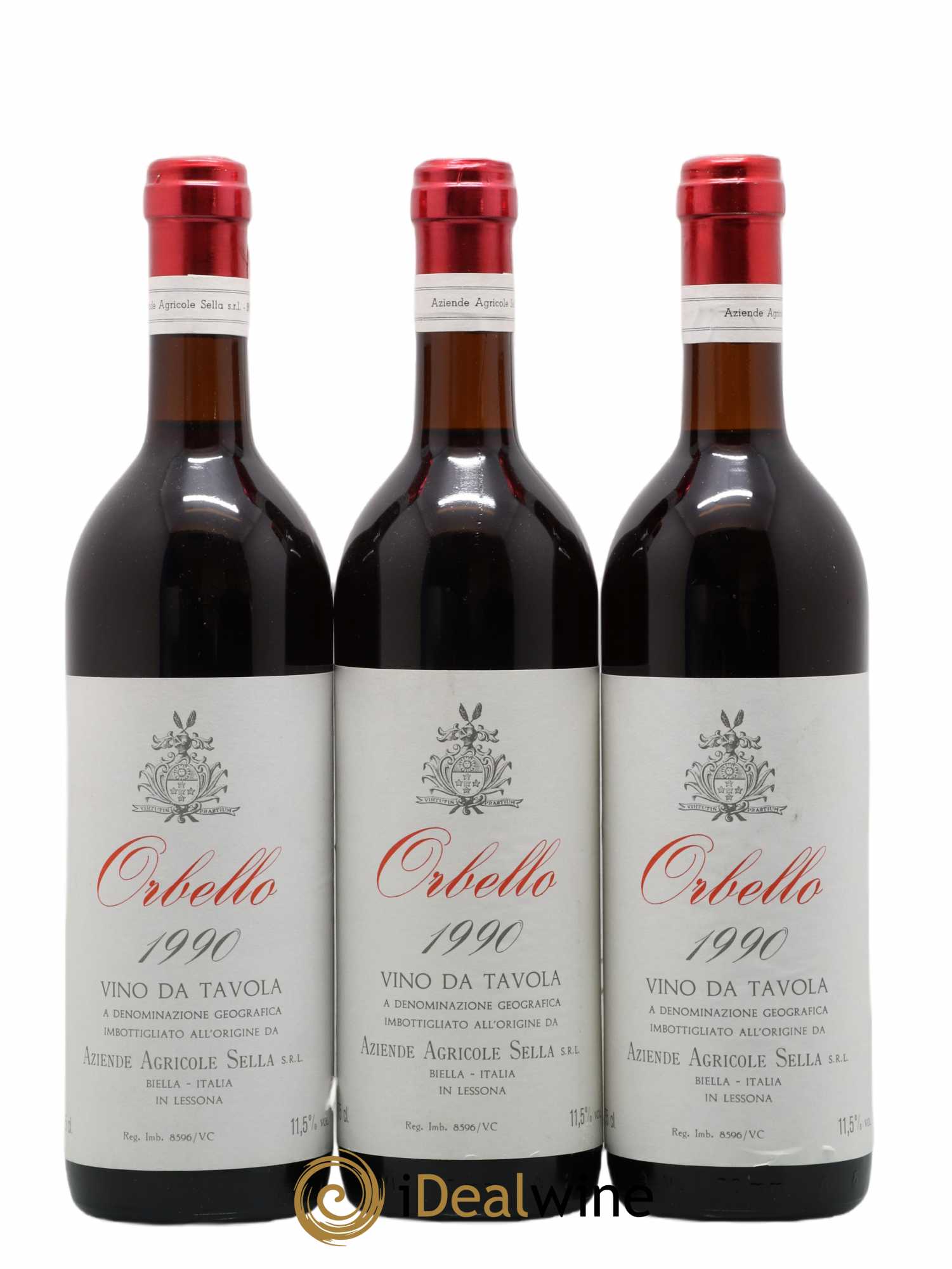 Italie Vino da Tavola Orbello Sella 1990 - Lot of 3 bottles - 0