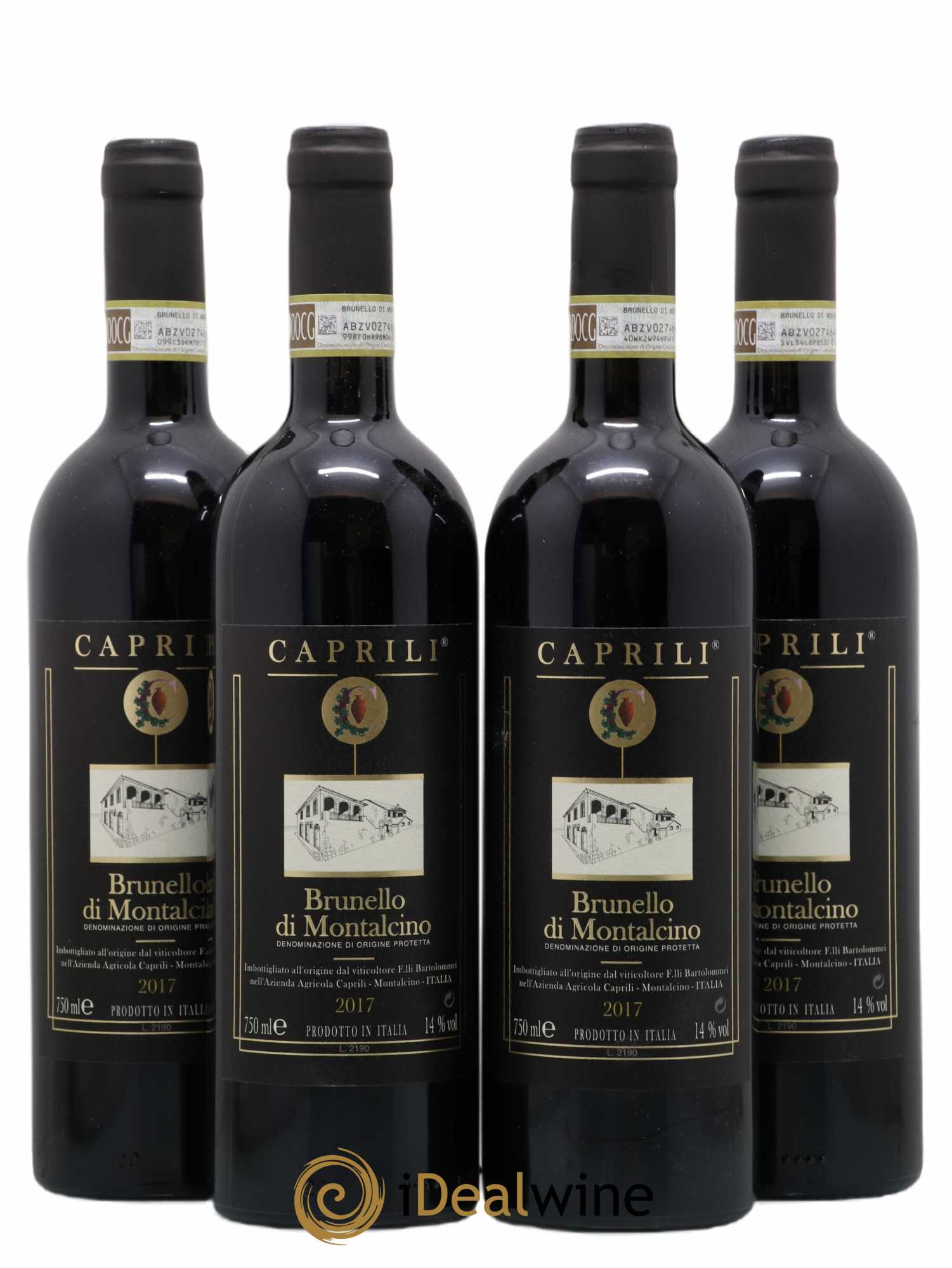 Brunello di Montalcino Caprili 2017 - Lot de 4 bouteilles - 0
