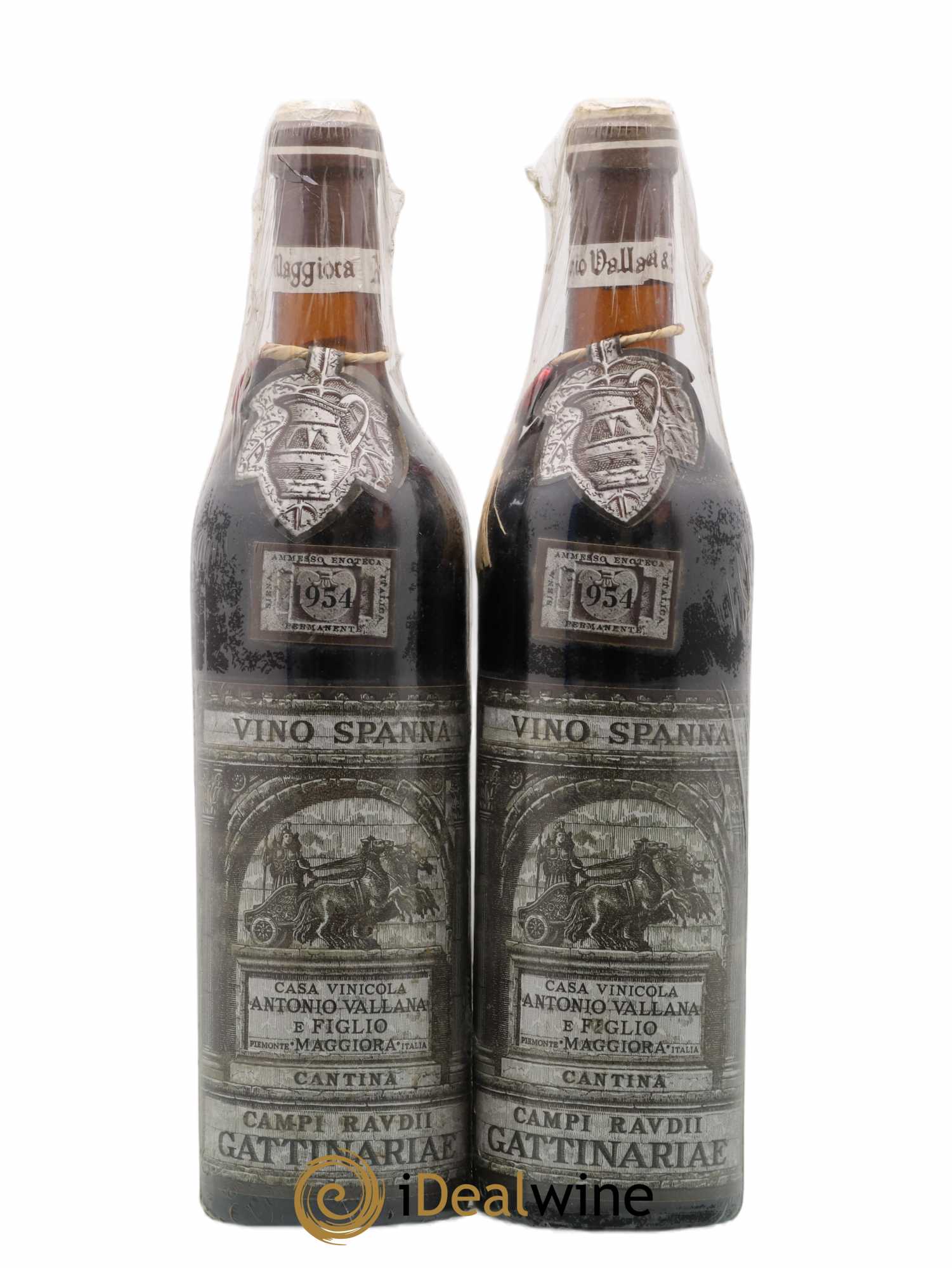Italie Spanna Campi Raudii Vallana 1954 - Lot of 2 bottles - 0