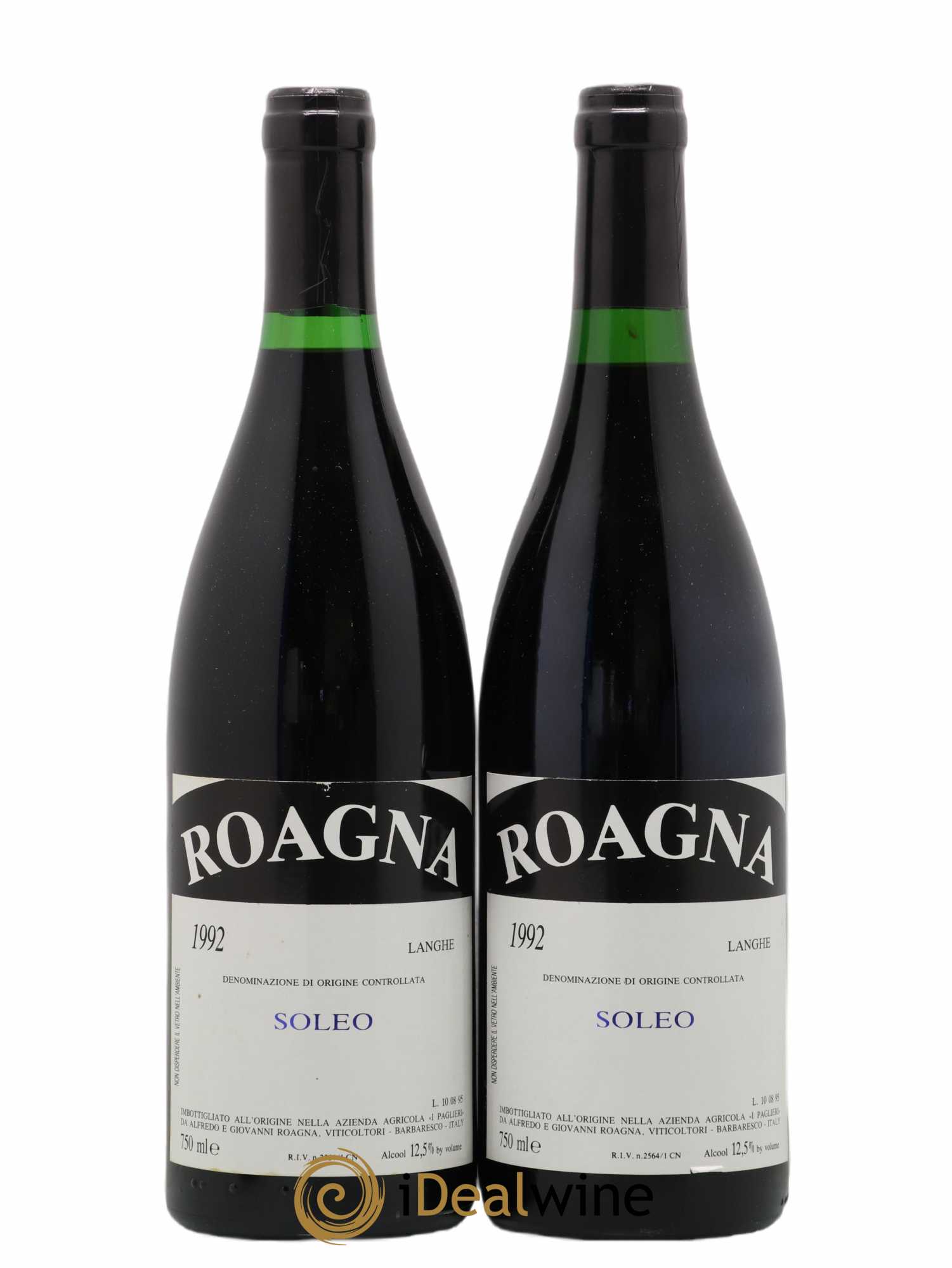 Langhe DOC Soleo Roagna 1992 - Posten von 2 Flaschen - 0