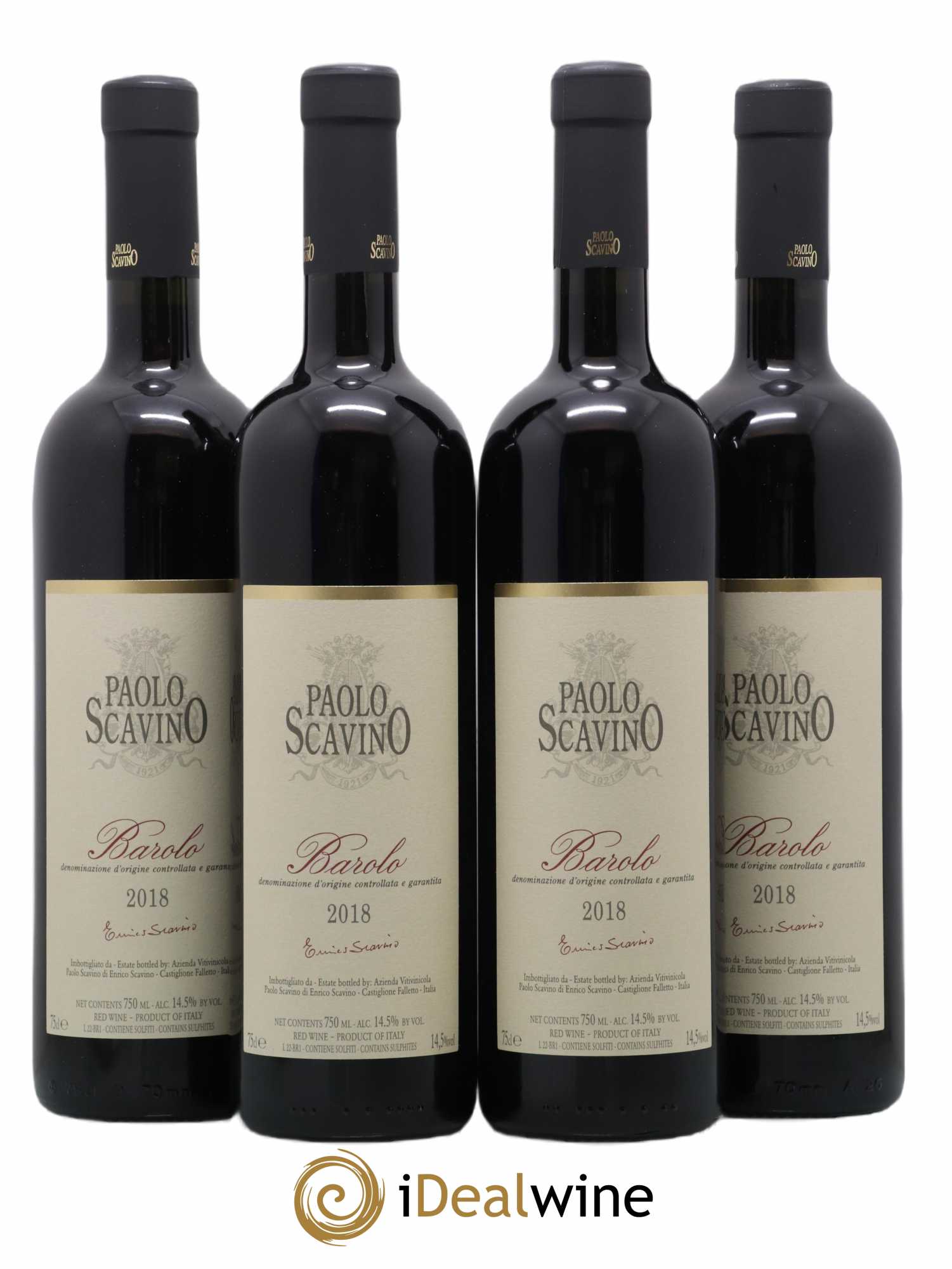 Barolo Scavino Paolo 2018 - Lot de 4 bouteilles - 0