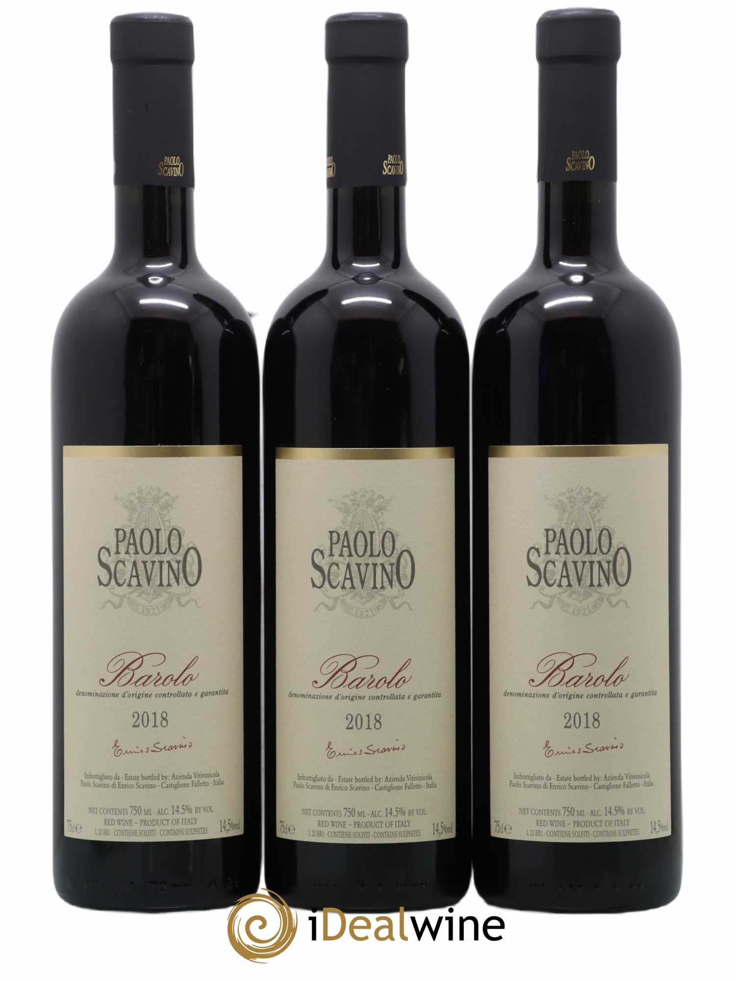 Barolo Scavino Paolo 2018 - Lot de 3 bouteilles - 0