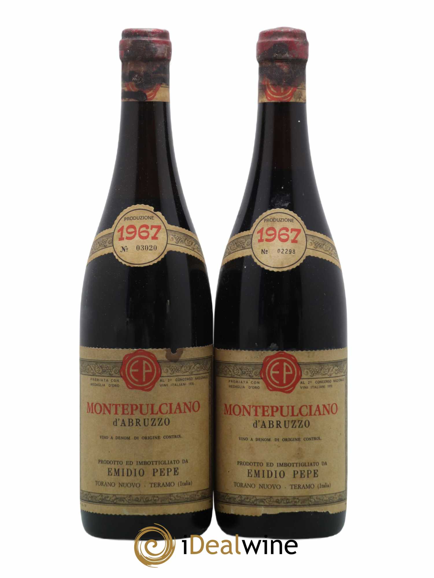 Montepulciano d'Abruzzo DOC Emidio Pepe 1967 - Lot of 2 bottles - 0