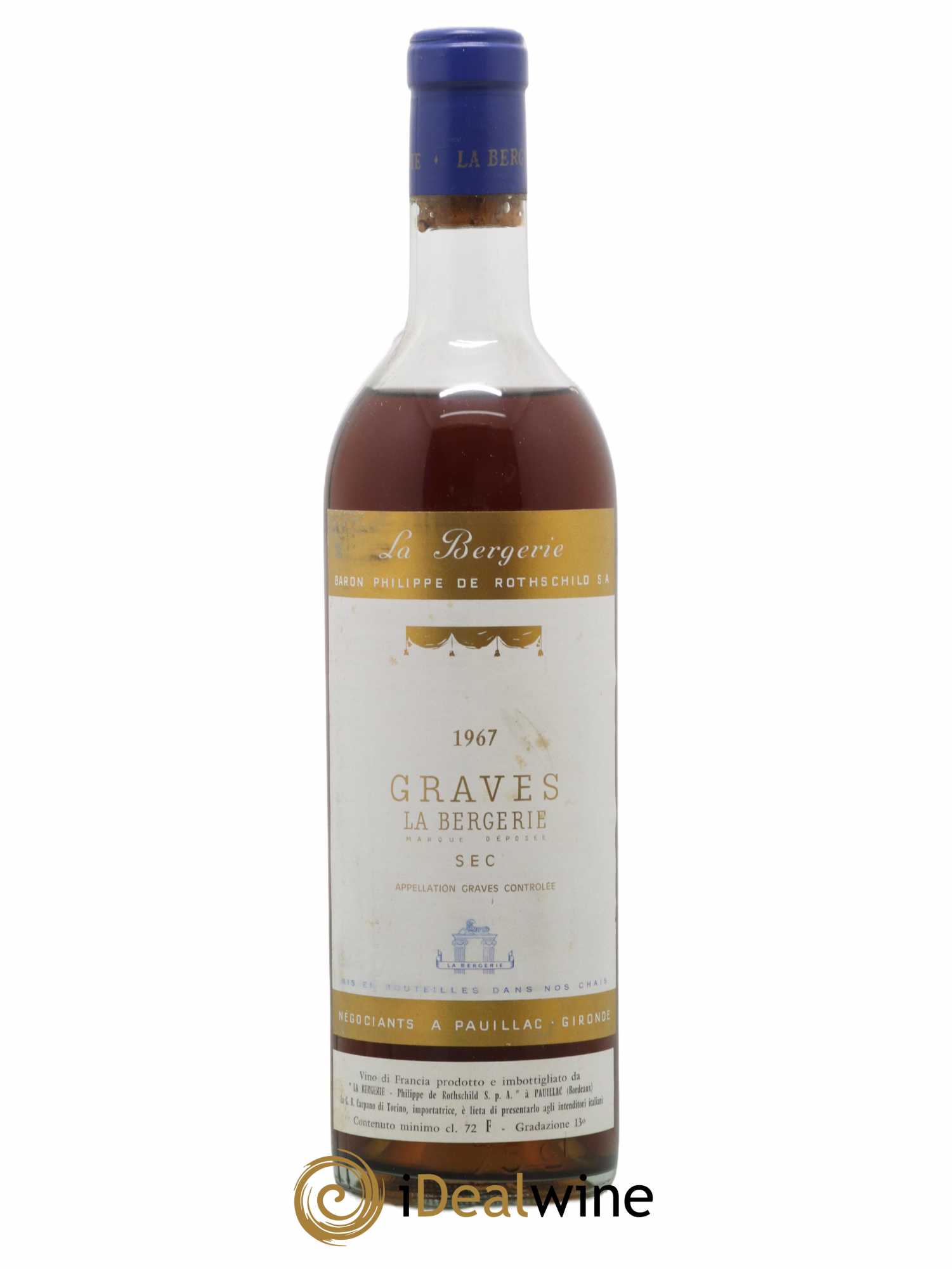 Graves La Bergerie (sans prix de réserve) 1967 - Posten von 1 Flasche - 0