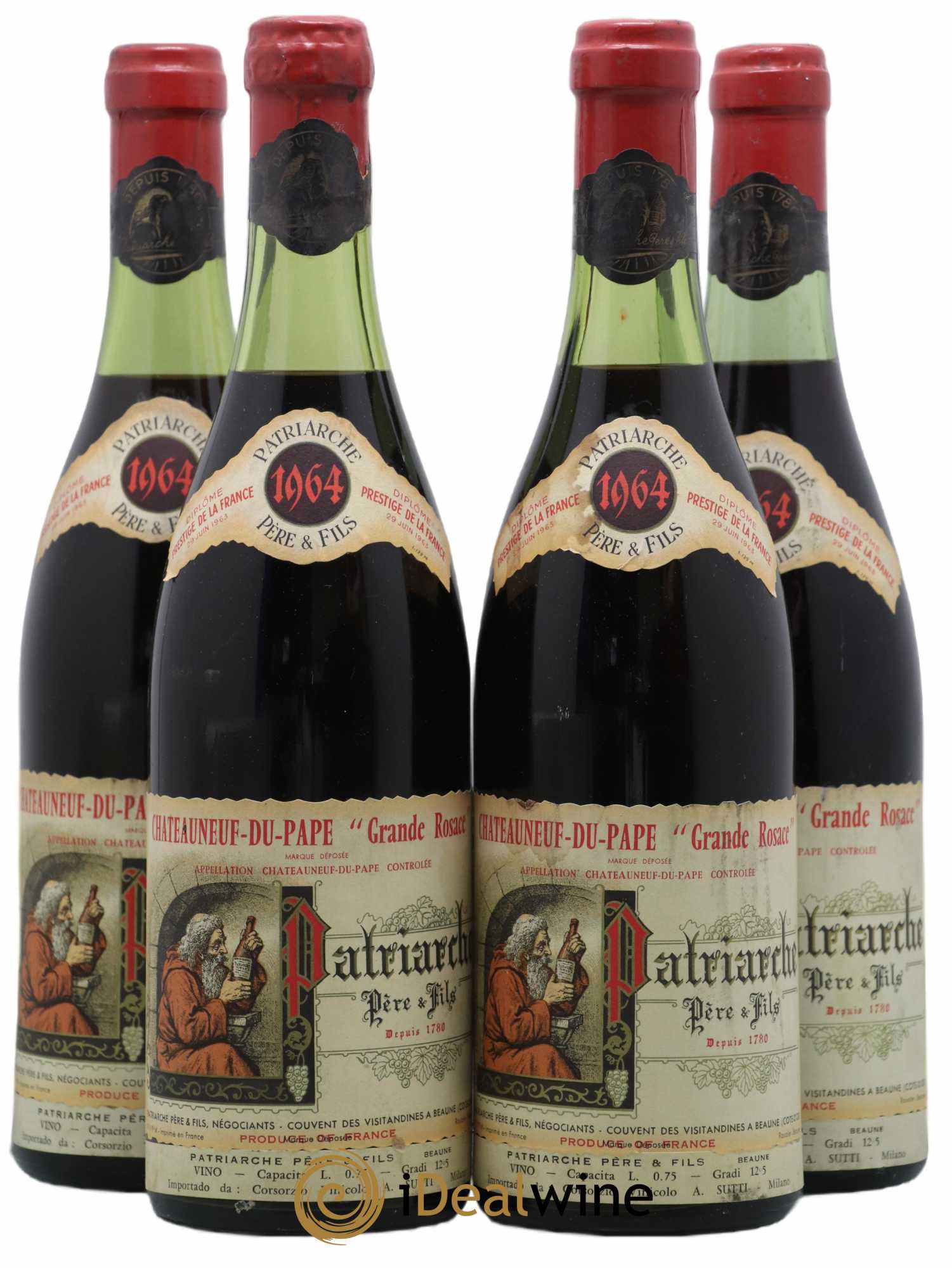 Châteauneuf-du-Pape 1964 - Posten von 4 Flaschen - 0
