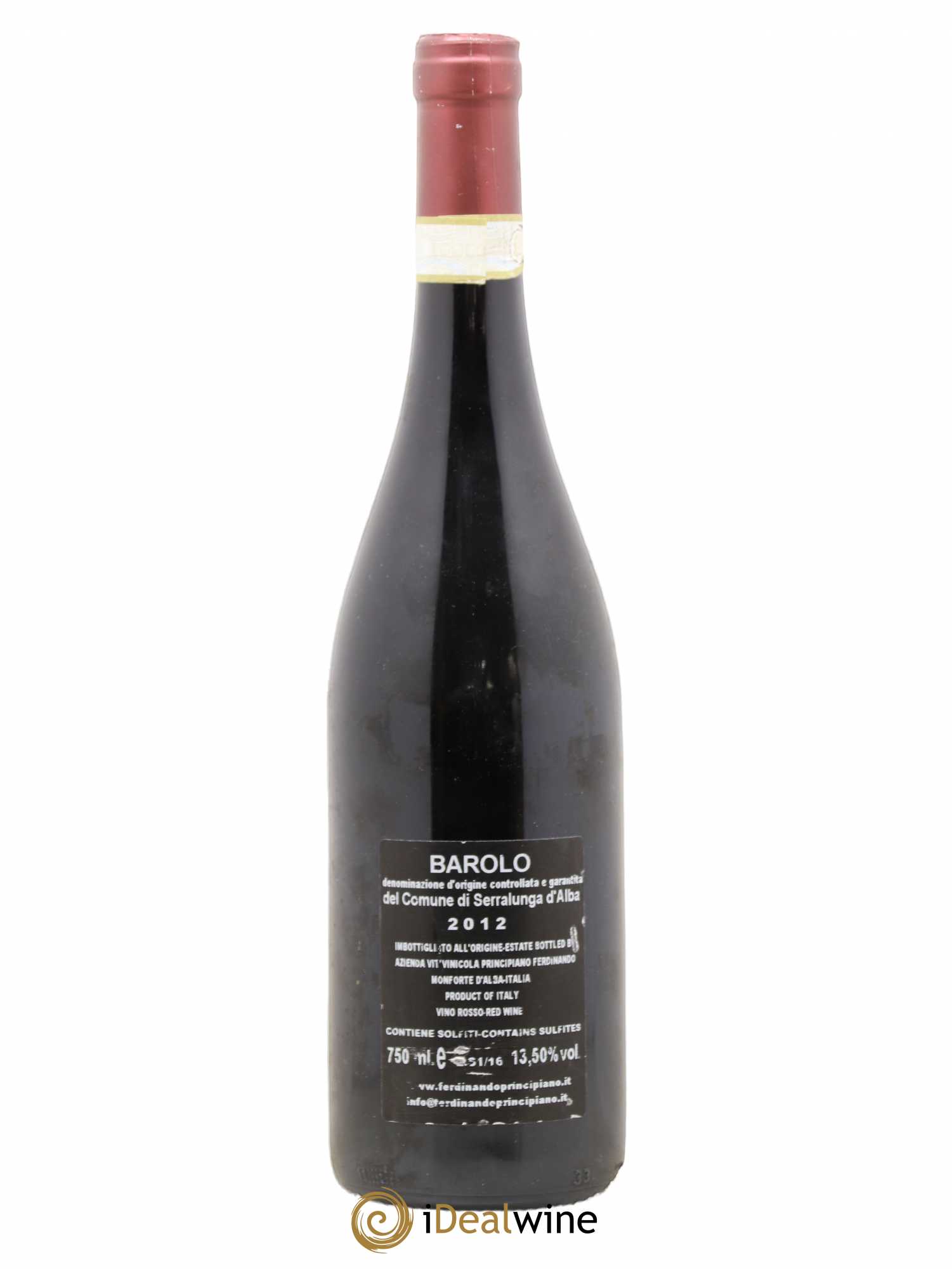 Barolo Serralunga Principiano 2012 - Posten von 1 Flasche - 1