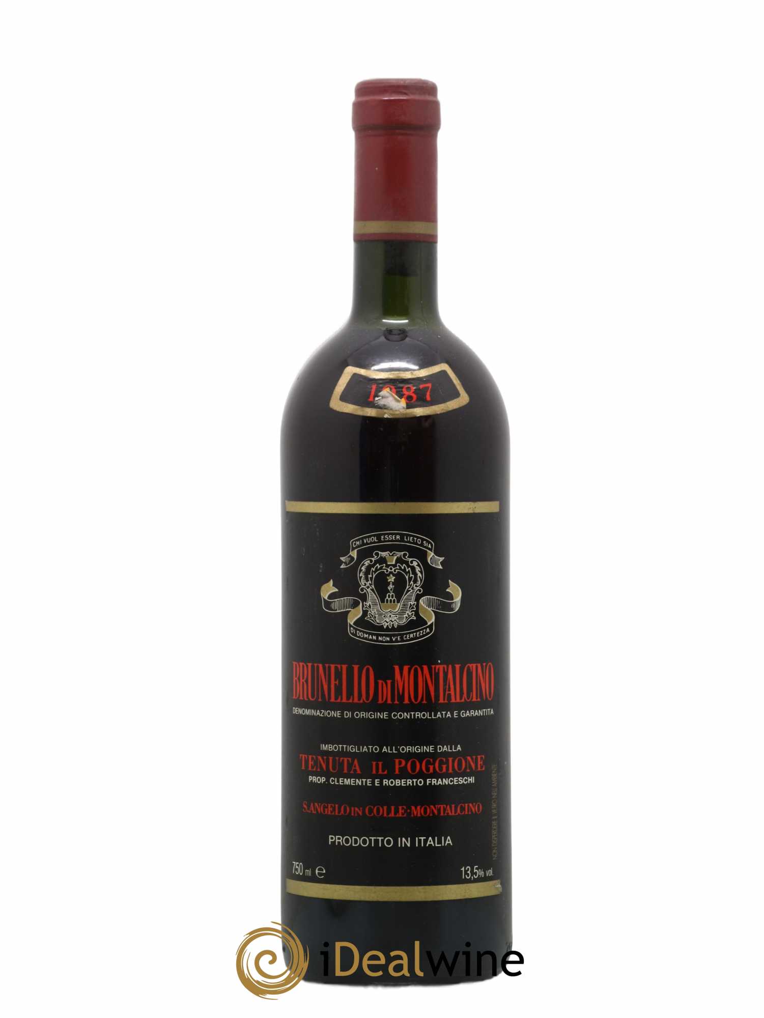 Brunello di Montalcino DOCG Il Poggione Lavinio Franceschi 1987 - Lot de 1 bouteille - 0