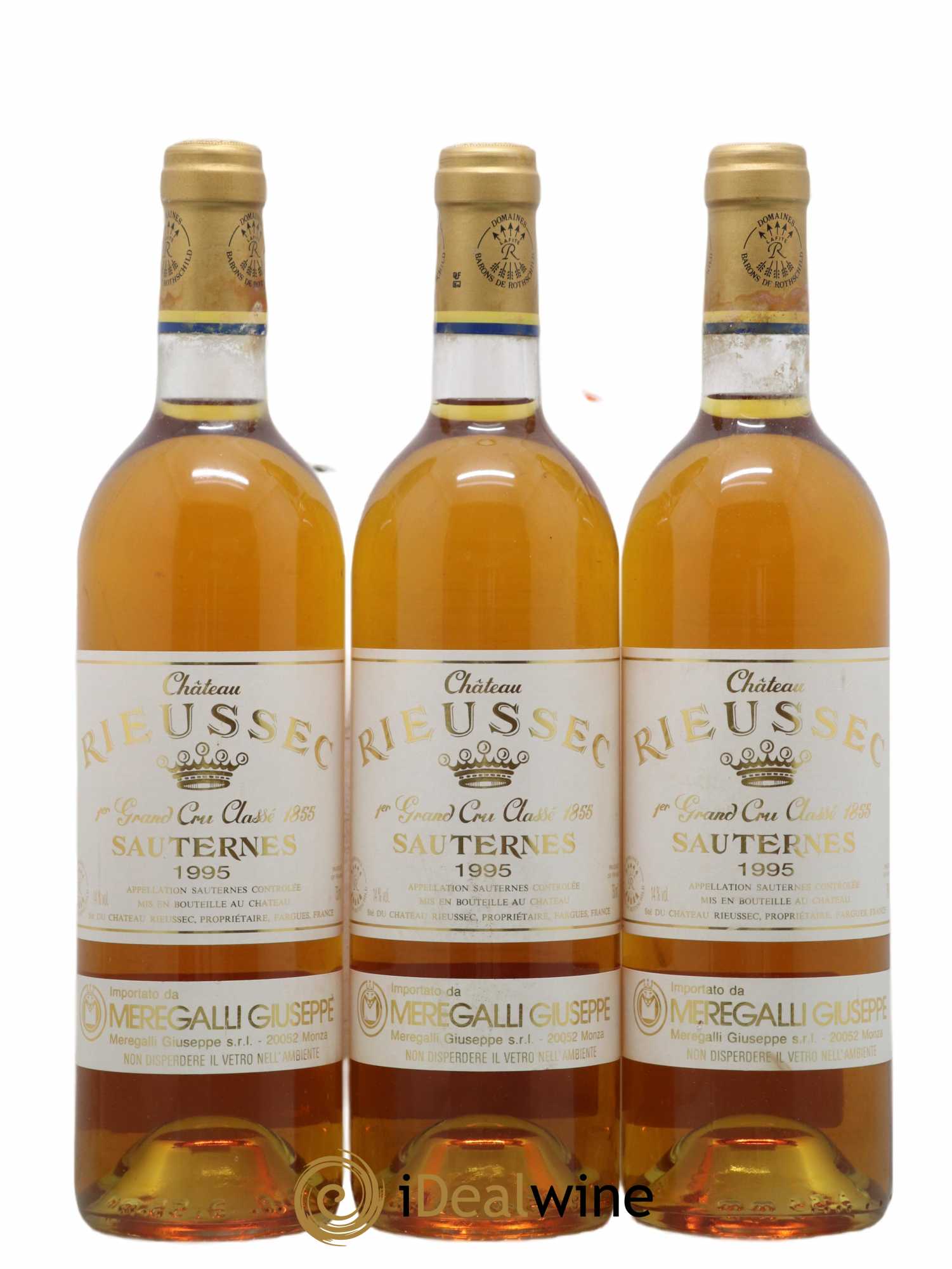 Château Rieussec 1er Grand Cru Classé 1995 - Lotto di 3 bottiglie - 0