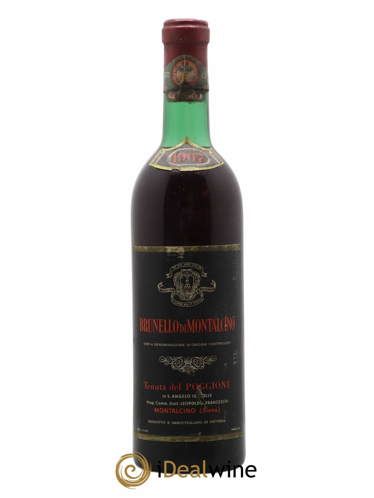 Brunello di Montalcino DOCG Il Poggione Lavinio Franceschi 1967 - Lot de 1 bouteille - 0