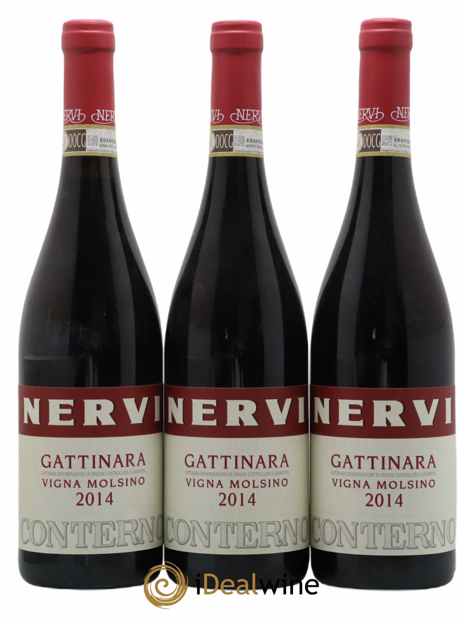 Gattinara DOCG Vigna Molsino Nervi Conterno 2014 - Lot de 3 bouteilles - 0