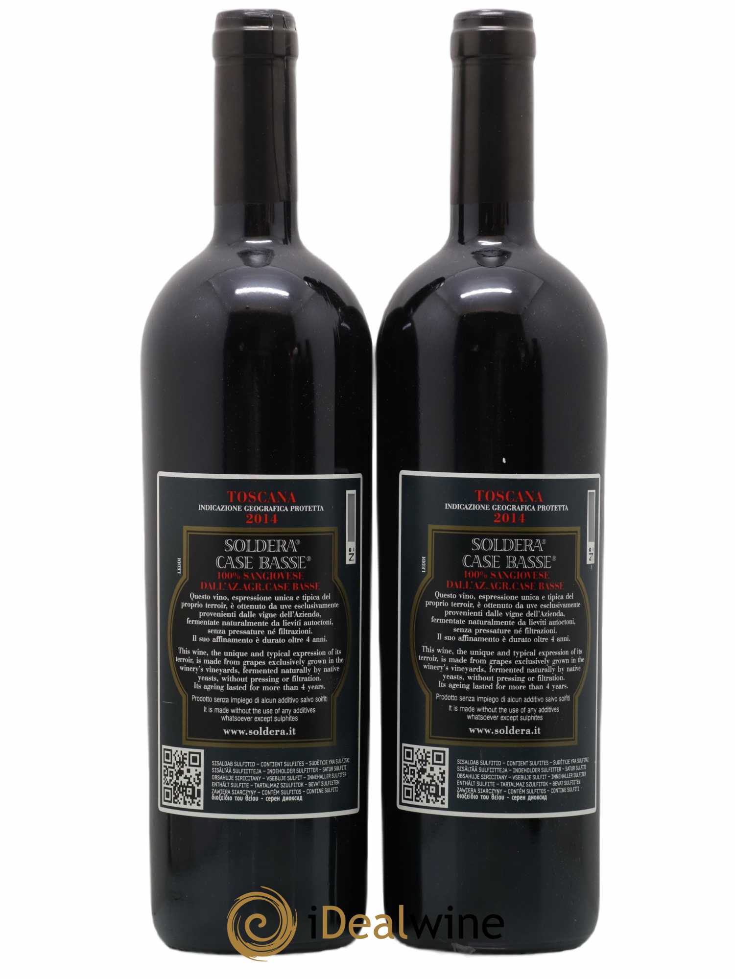 Toscana IGT Soldera Case Basse - Gianfranco Soldera 2014 - Lot de 2 bouteilles - 1