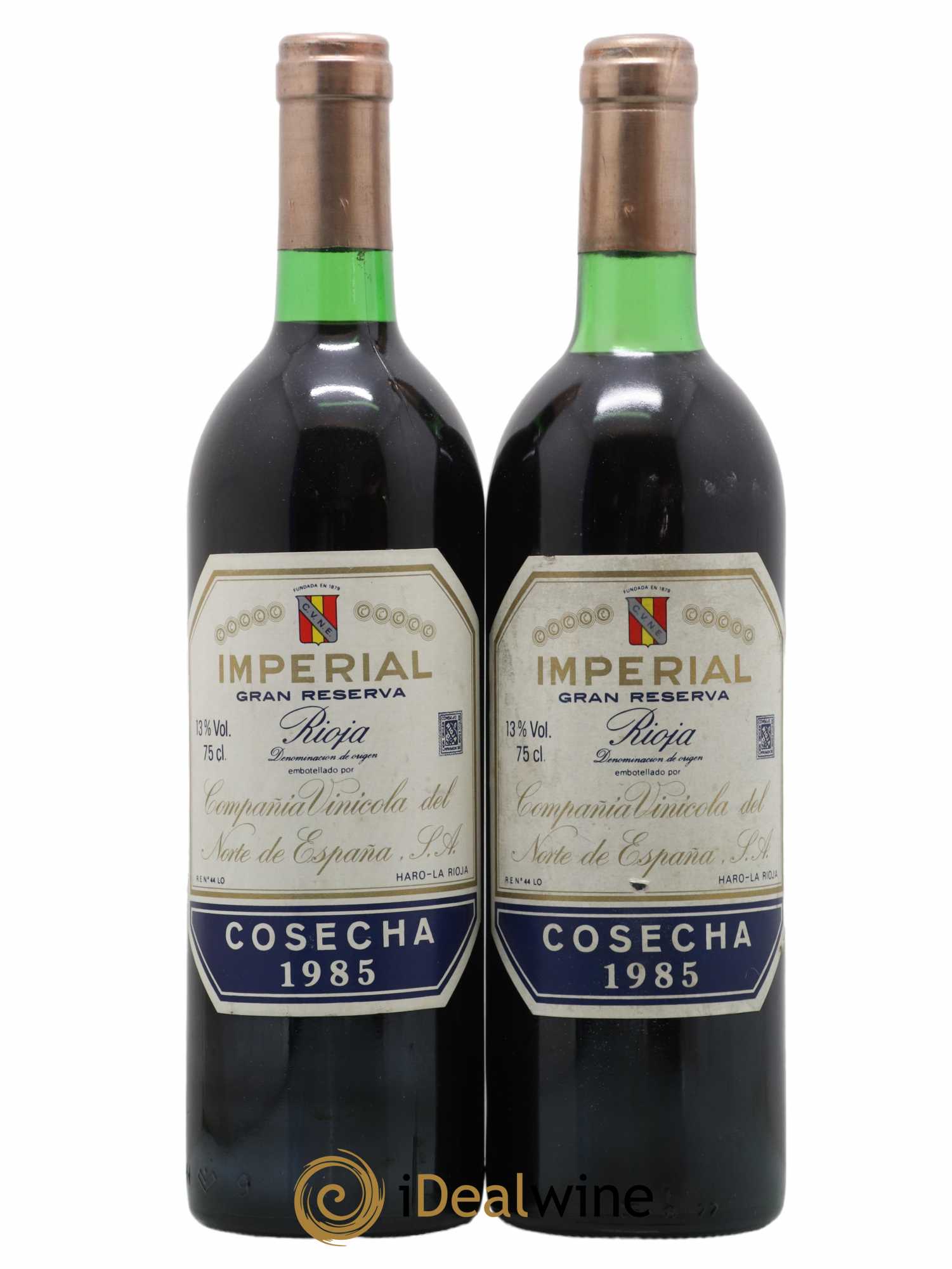 Rioja DOCG Imperial Gran Reserva Compania Vinicola del Norte de Espana 1985 - Lot de 2 bouteilles - 0