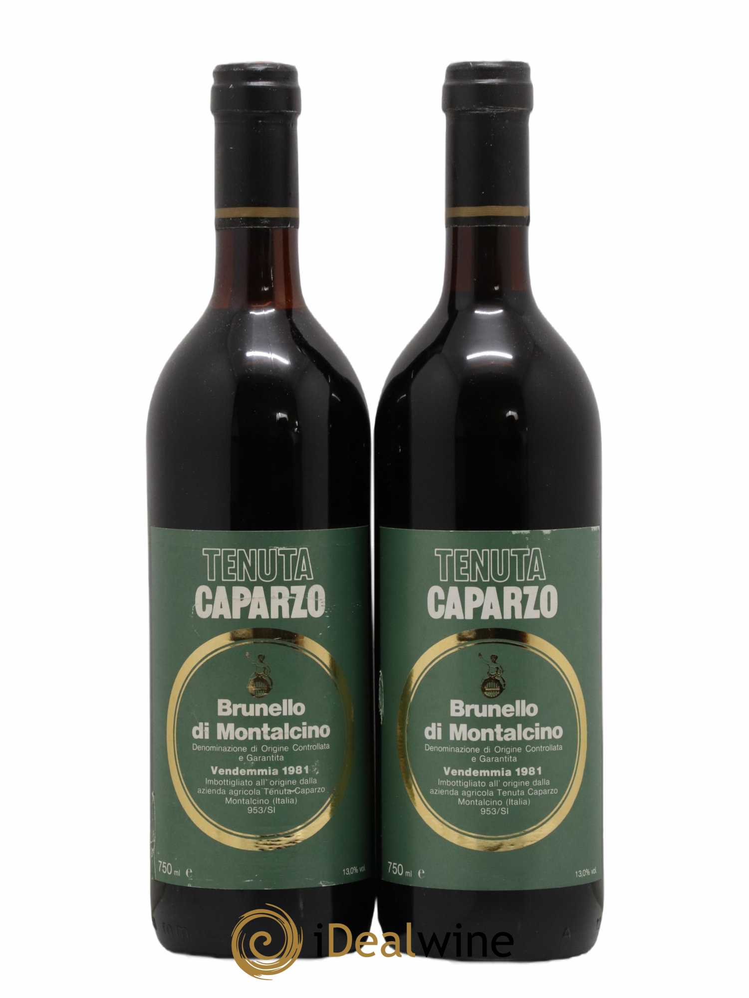 Brunello di Montalcino Caparzo 1981 - Lot de 2 bouteilles - 0