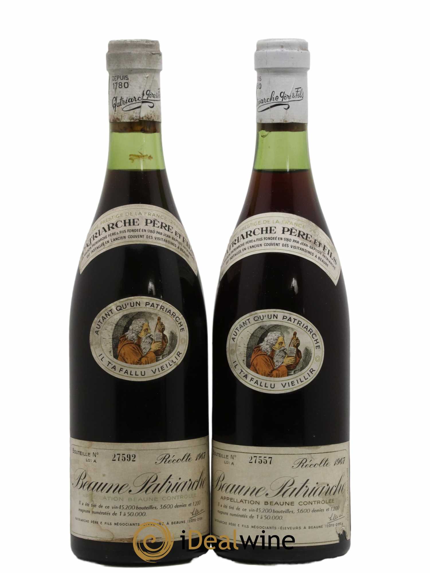Beaune - 1967 - Lot of 2 bottles - 0