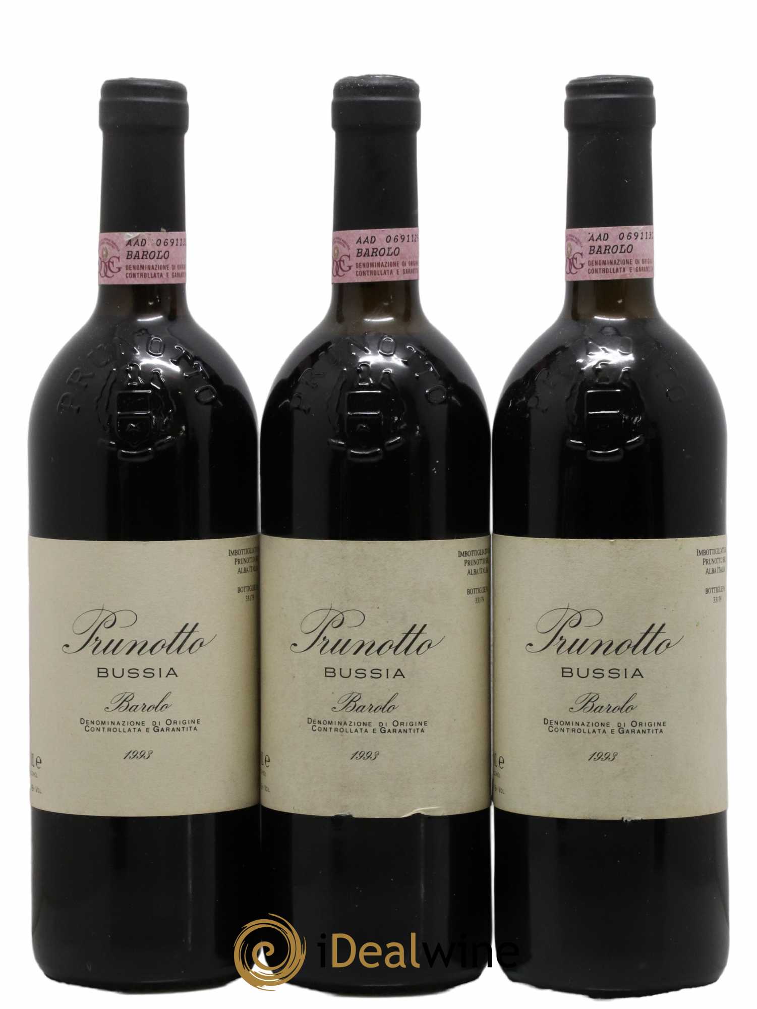 Barolo DOCG Riserva Bussia Prunotto - Marchesi Antinori 1993 - Posten von 3 Flaschen - 0