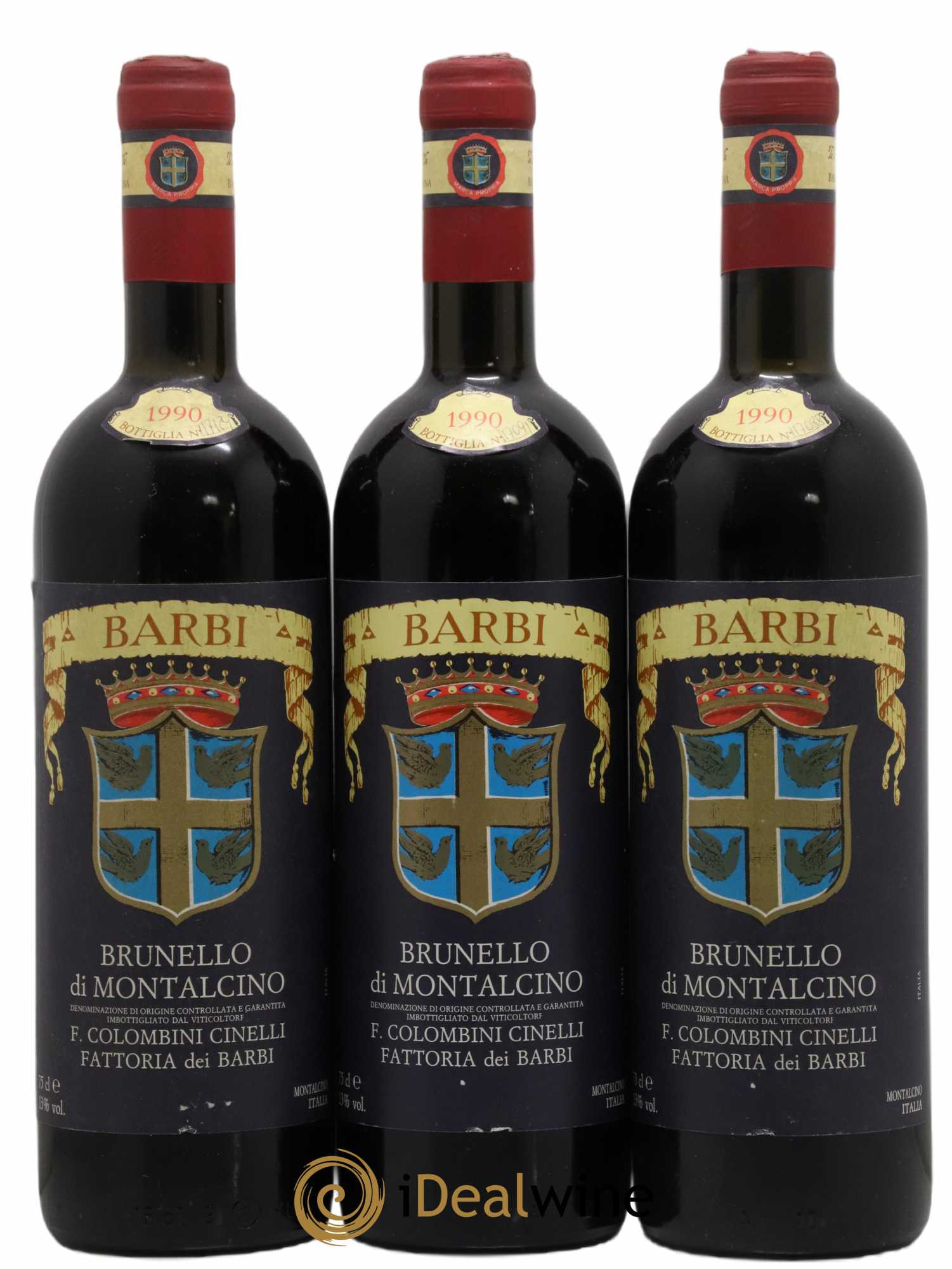 Brunello di Montalcino Barbi 1990 - Lot de 3 bouteilles - 0