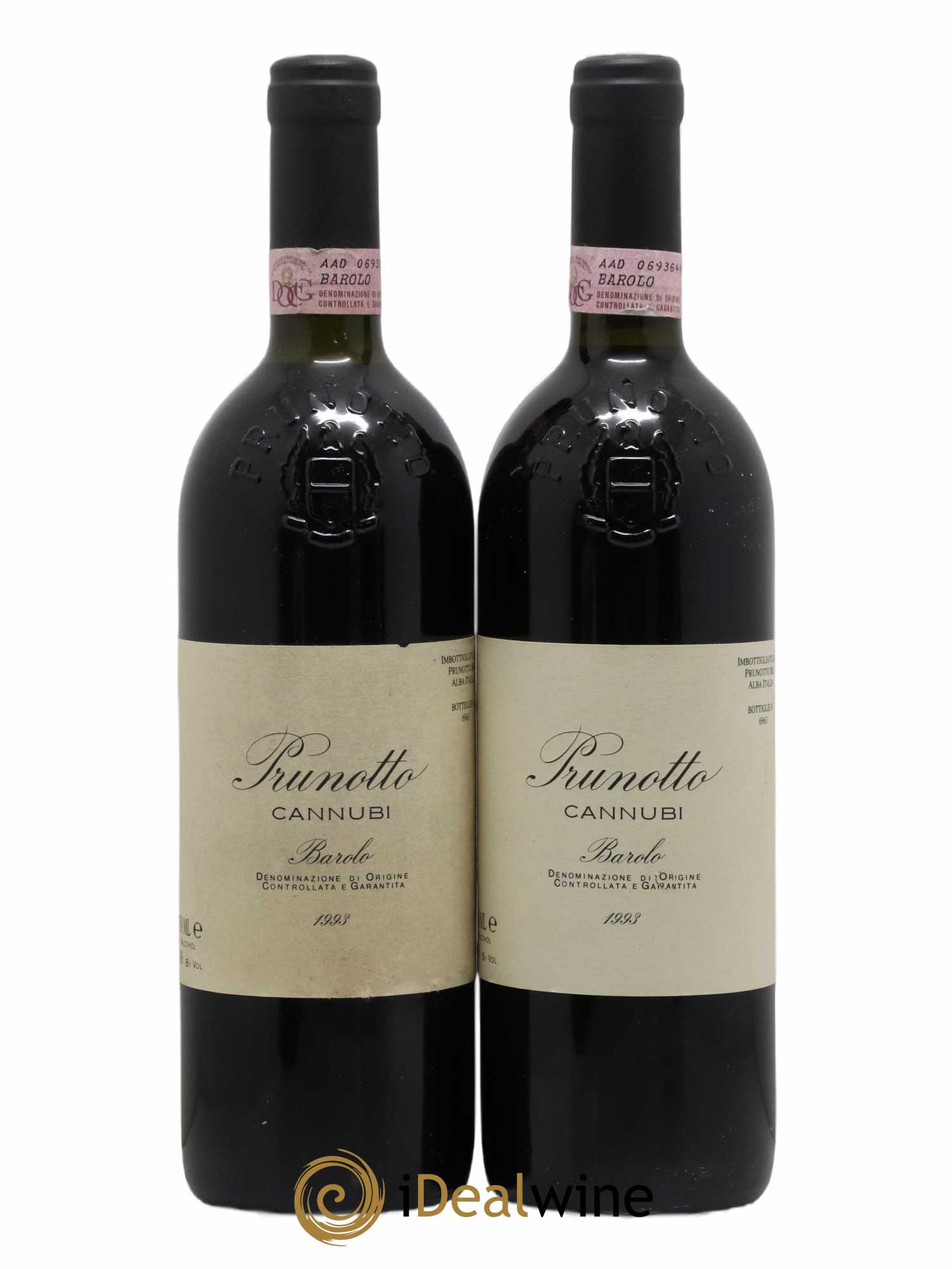 Barolo Cannubi Prunotto 1993 - Lot de 2 bouteilles - 0