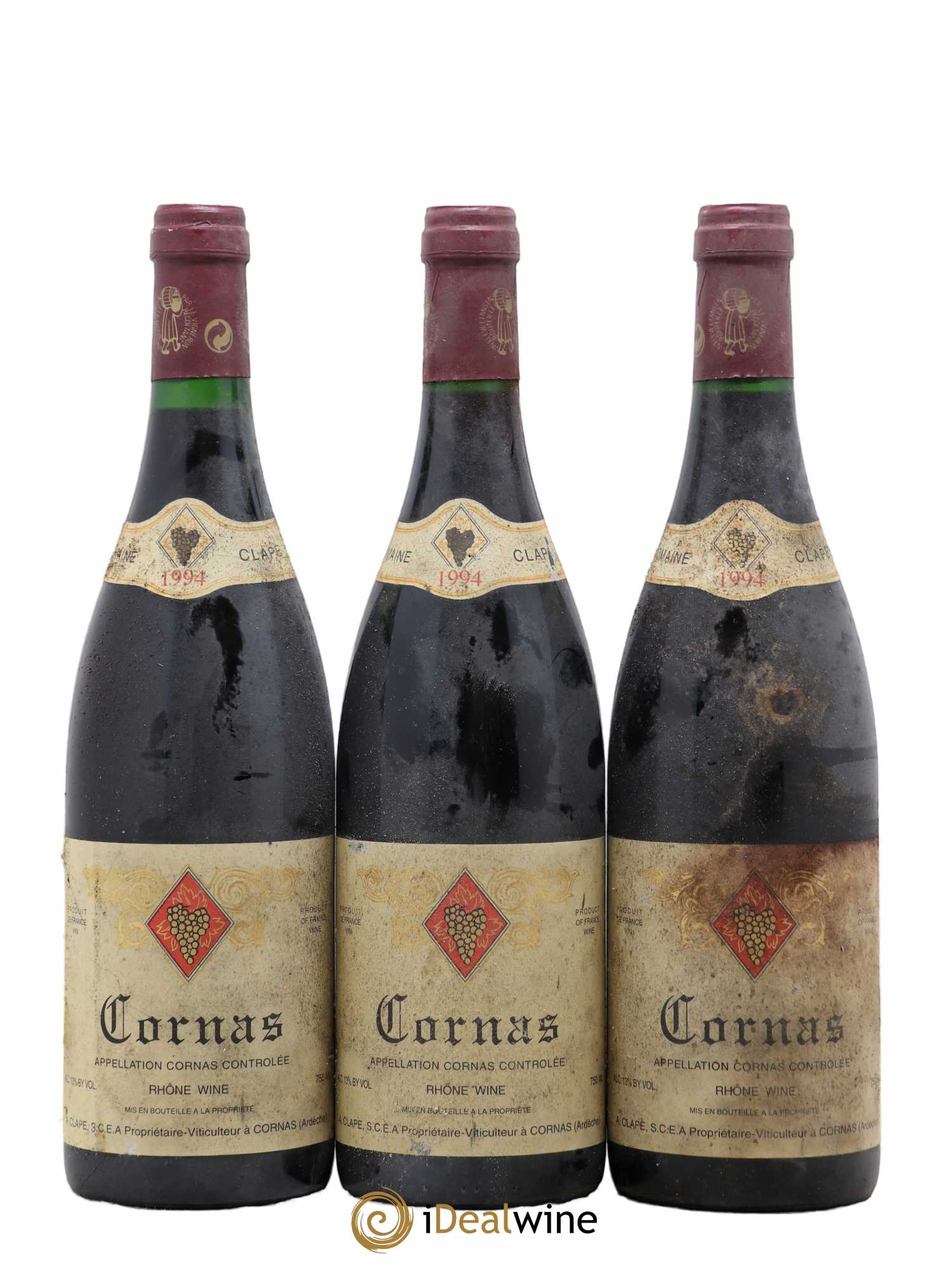 Cornas Auguste Clape 1994 - Lot de 3 bouteilles - 0