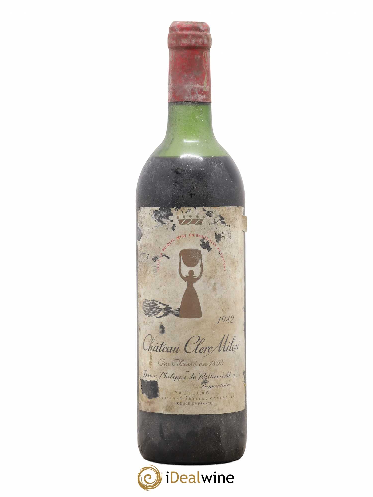 Château Clerc Milon 5ème Grand Cru Classé 1982 - Lot de 1 bouteille - 0