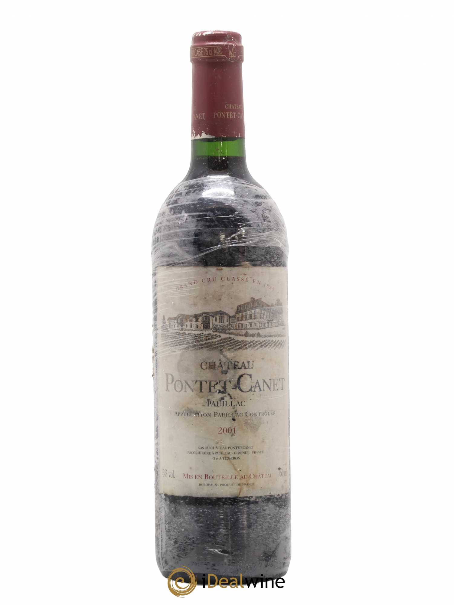 Château Pontet Canet 5ème Grand Cru Classé 2001 - Lot de 1 bouteille - 0